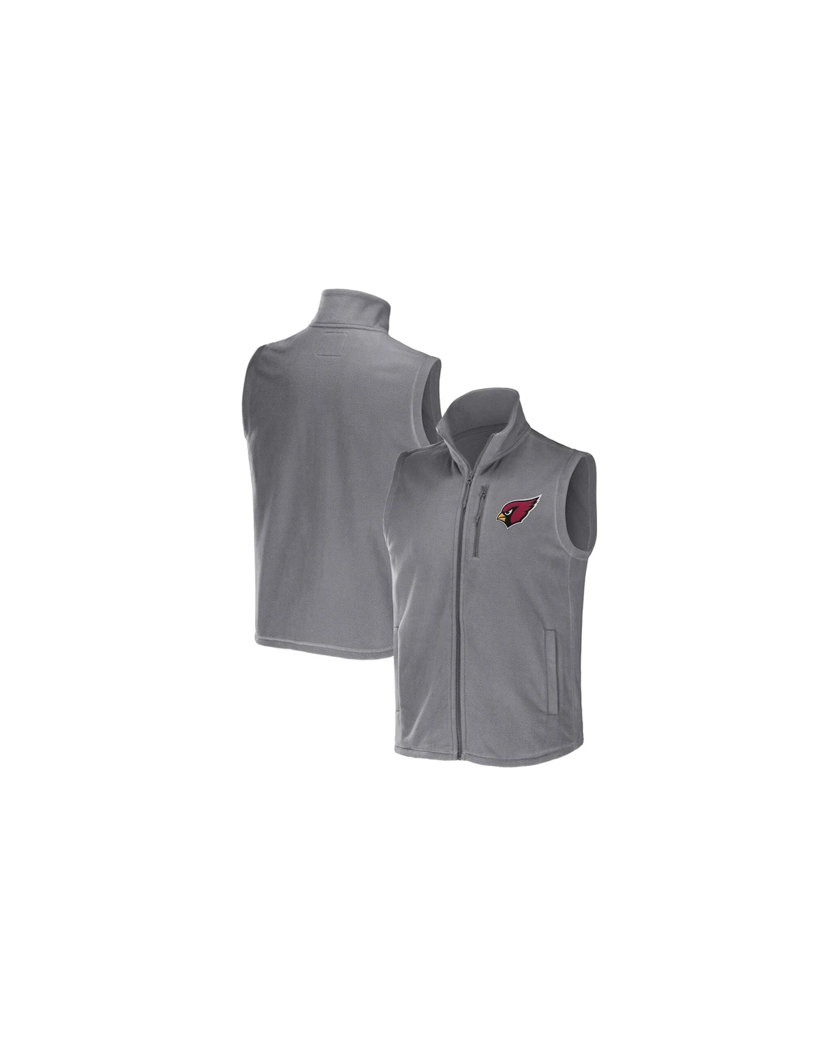 Men's NFL x Darius Rucker Collection by Gray Arizona Cardinals Polar Fleece Full-Zip Vest