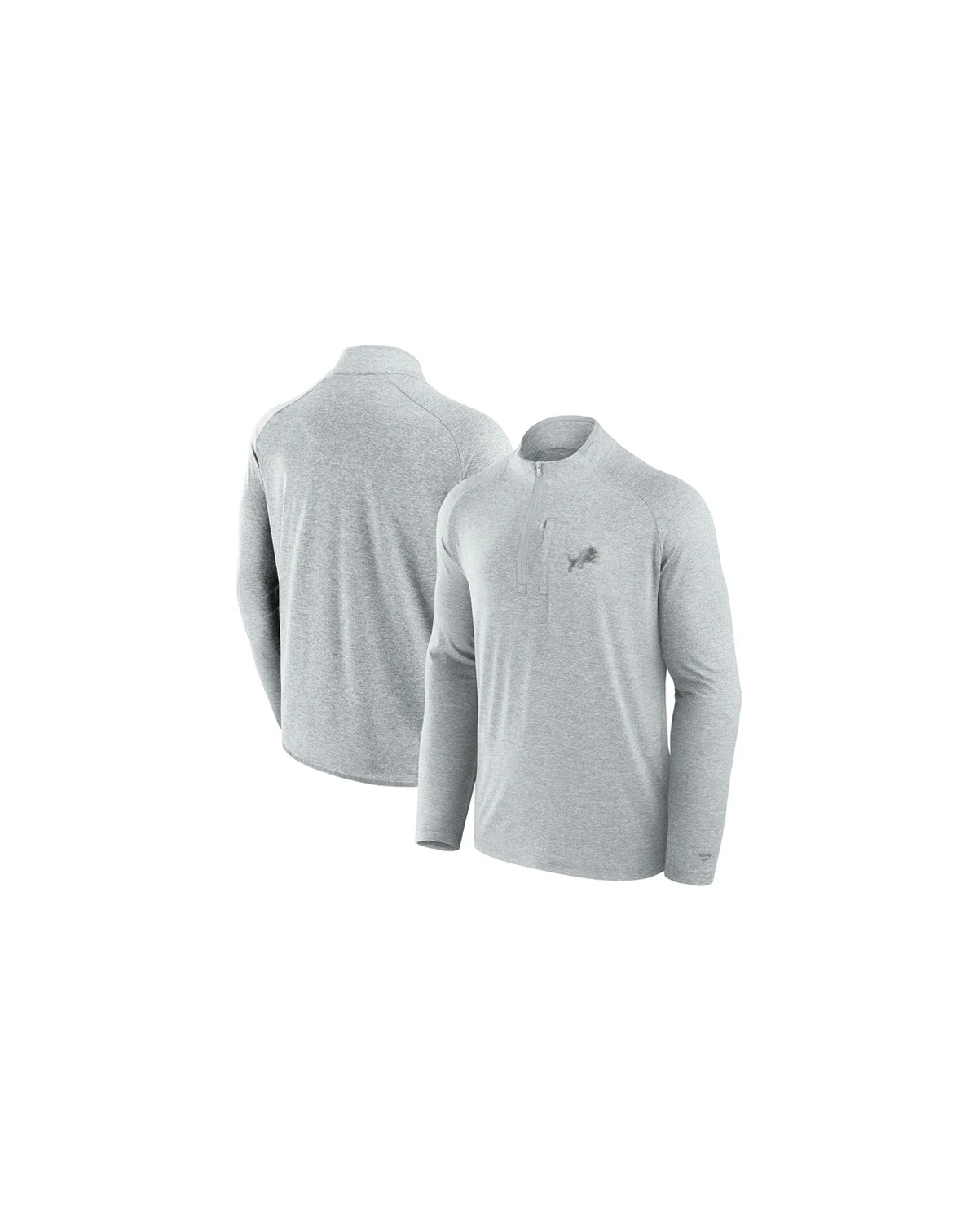Men's and Women's Gray Detroit Lions Front Office Performance Primary Quarter-Zip Jacket