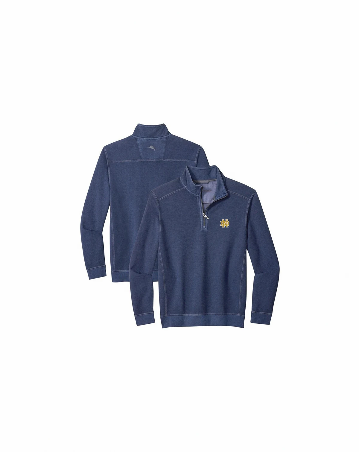 Men's Navy Notre Dame Fighting Irish Montego Bay Half-Zip Jacket