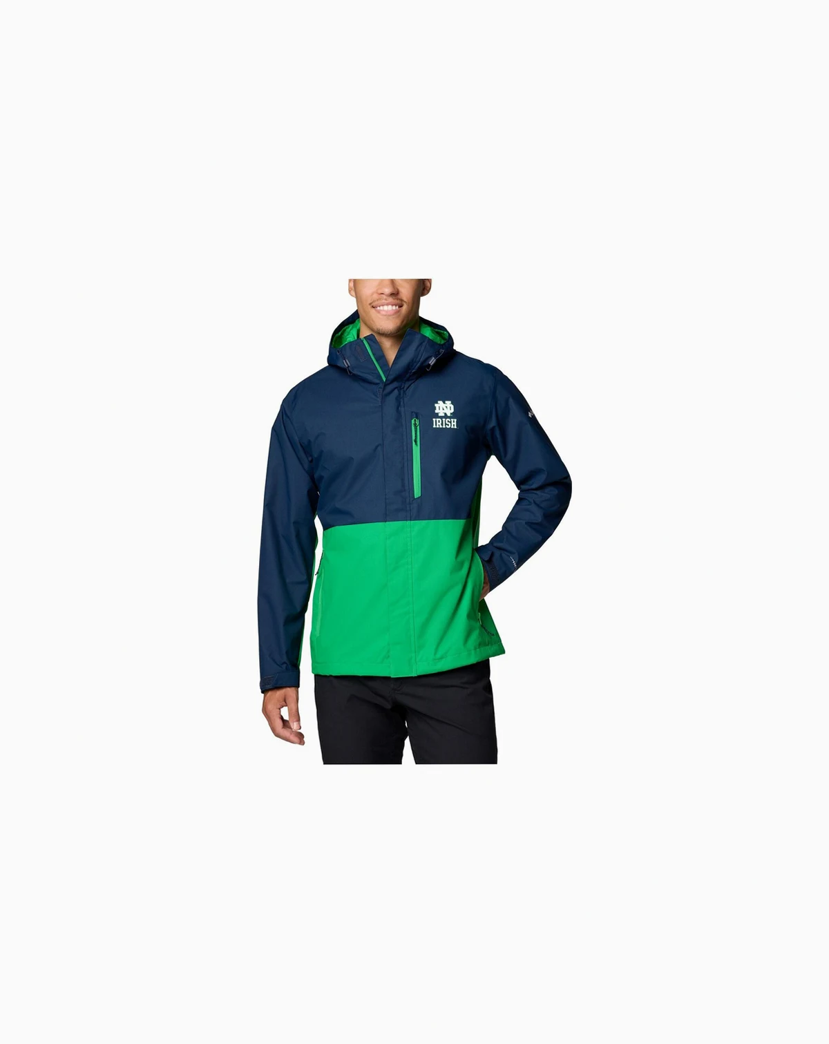 Men's Navy Notre Dame Fighting Irish Field Bound Omni-Tech Full-Zip Jacket