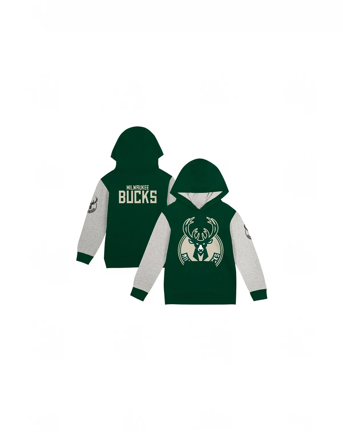 Toddler Hunter Green Milwaukee Bucks Fair Catch Fleece Pullover Hoodie
