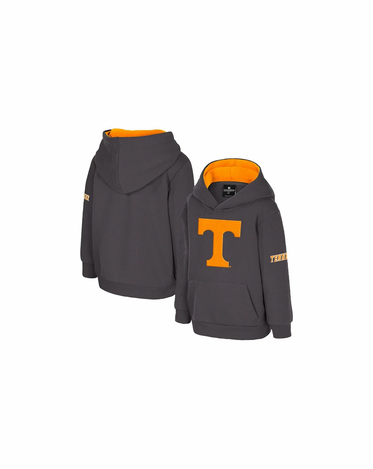 Toddler Charcoal Tennessee Volunteers Big Logo Volume Fleece Pullover Hoodie