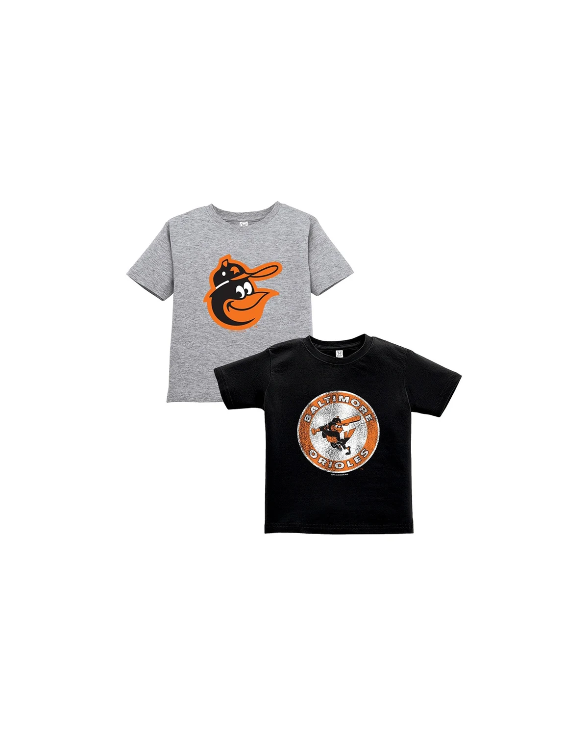 Toddler Black/Gray Baltimore Orioles Cooperstown Collection T-Shirt, Set of 2