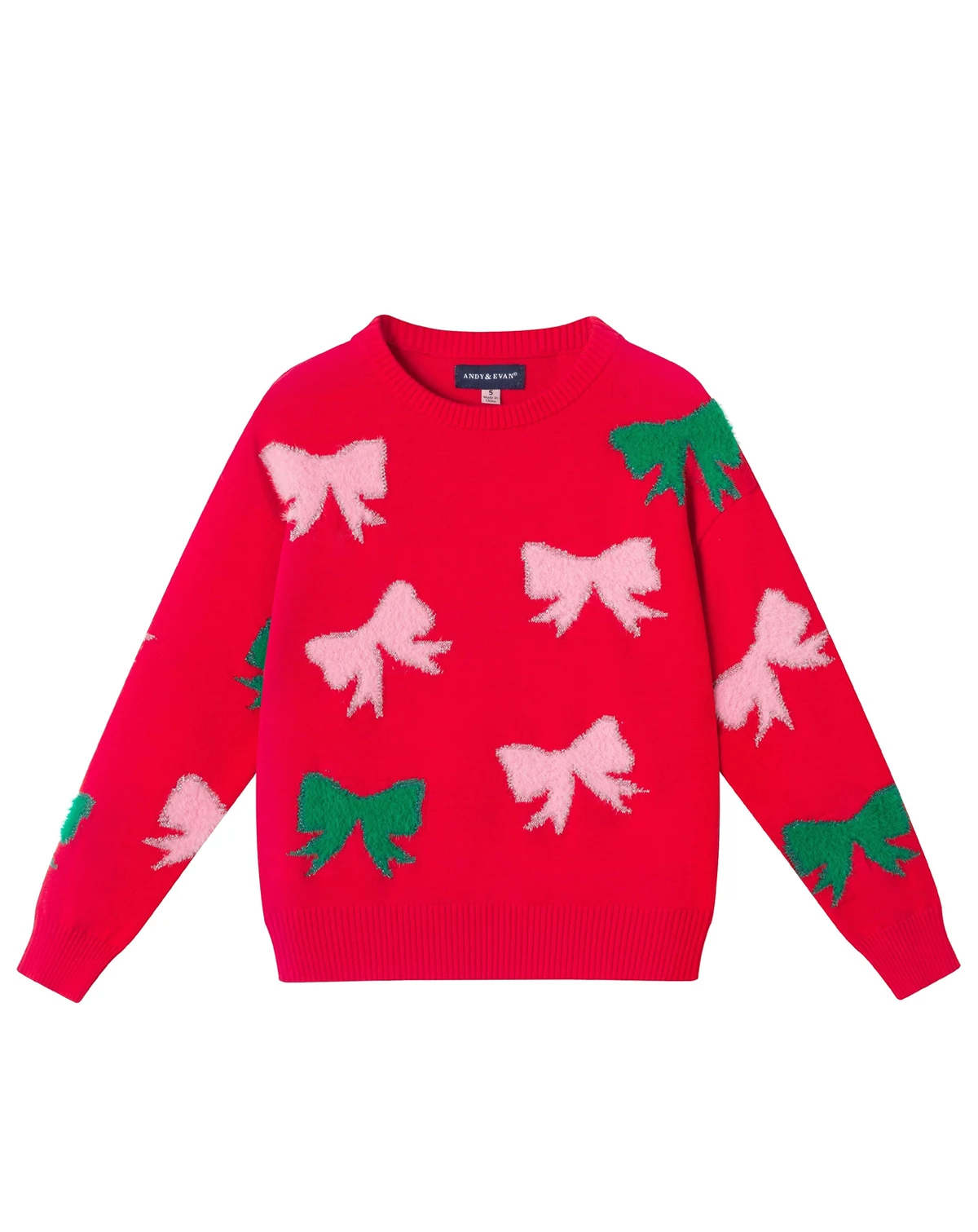 Toddler/Child Girls Intarsia Bows Sweater