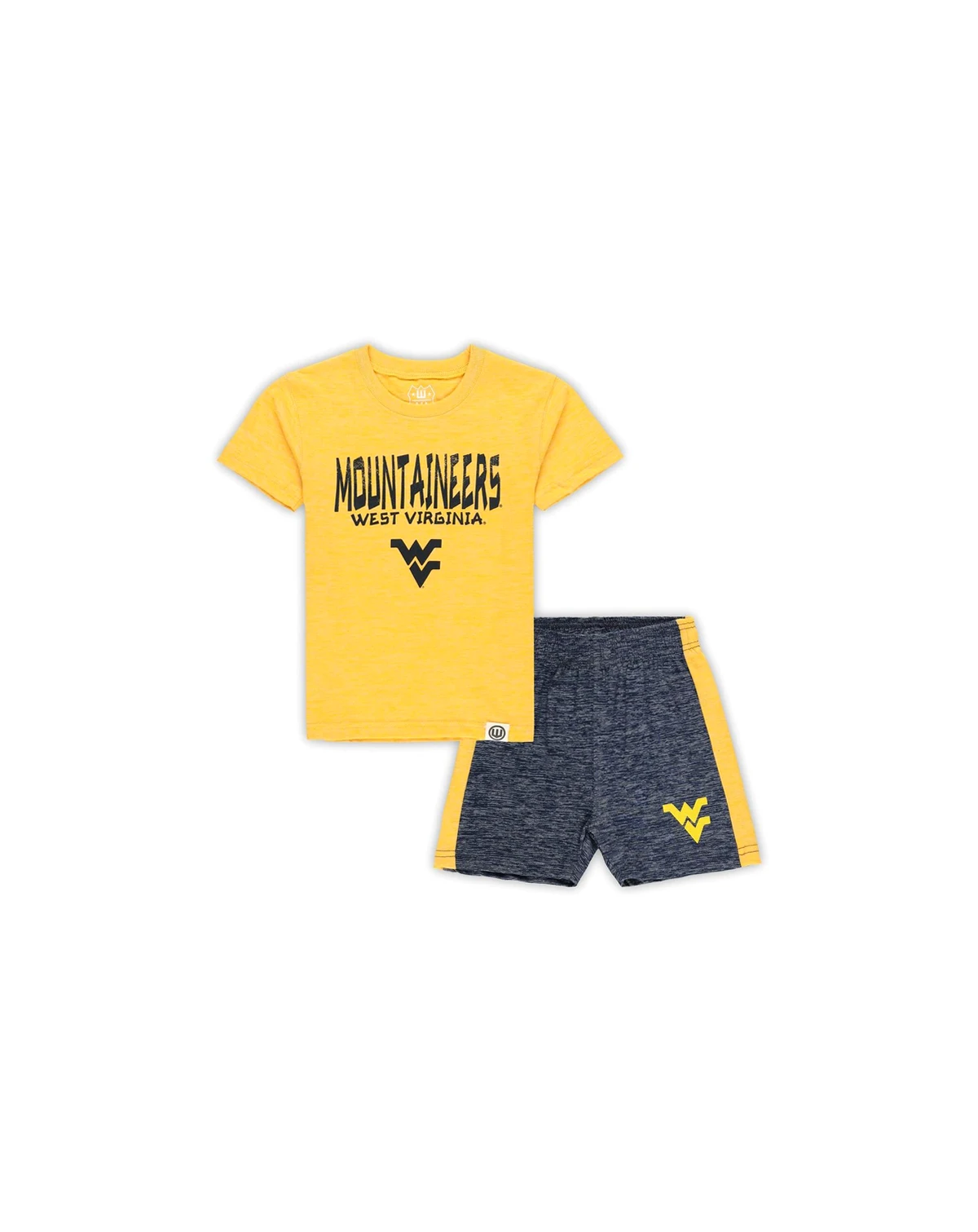 Toddler 2-Piece West Virginia Mountaineers Cloudy Yarn T-Shirt and Shorts Set