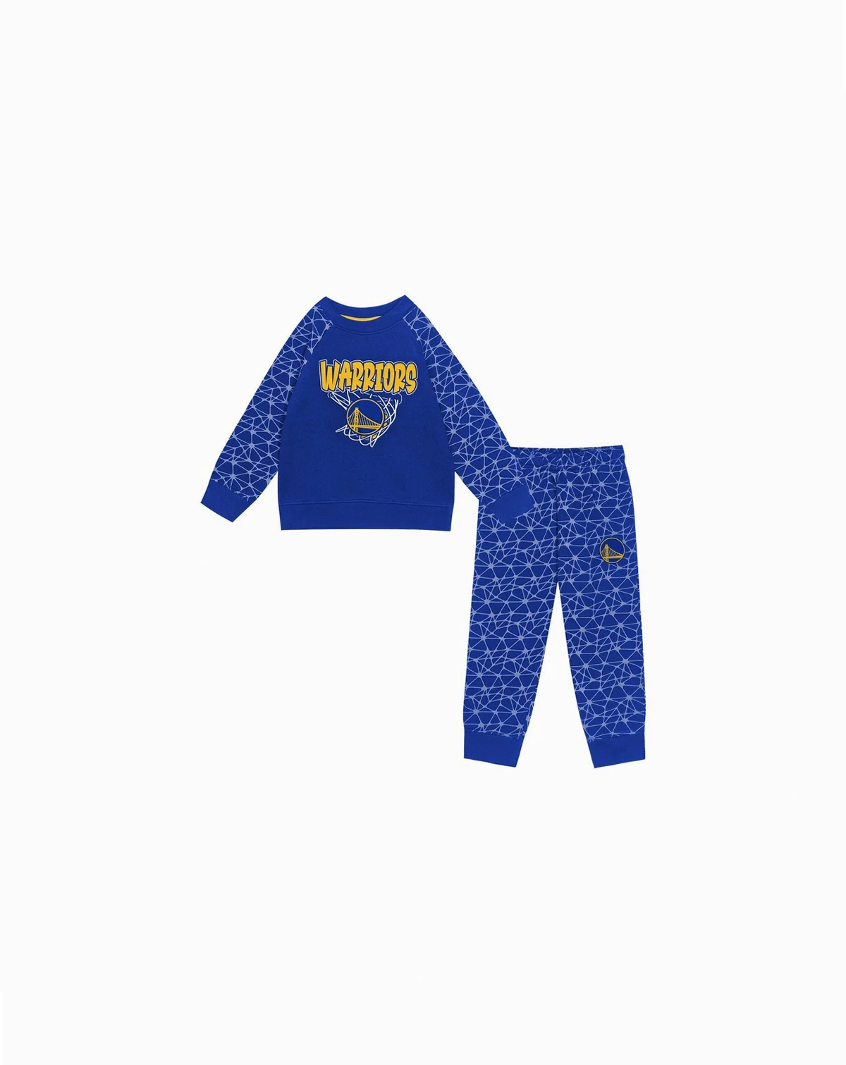 Toddler 2-Piece Royal Golden State Warriors Nothing But Net Fleece Sweatshirt and Pants Set