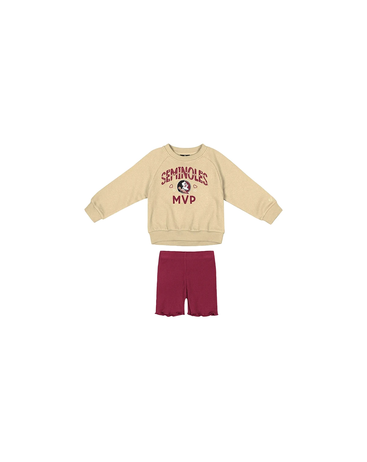 Girls Toddler 2-Piece Gold/Garnet Florida State Seminoles Beta Fleece Sweatshirt and Shorts Set