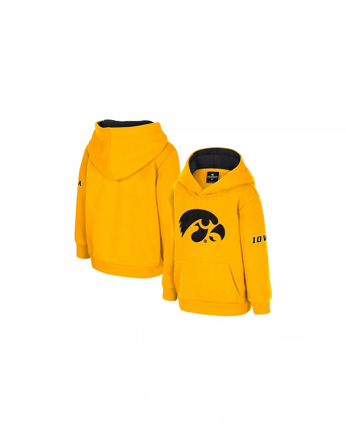 Toddler Gold Iowa Hawkeyes Big Logo Volume Fleece Pullover Hoodie
