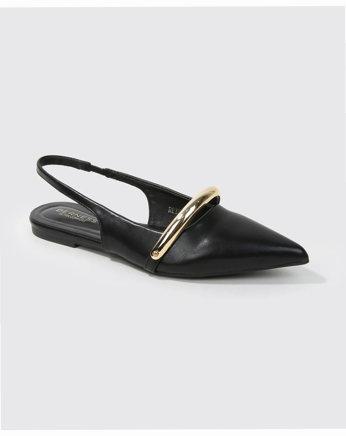 Women's Reina Slingback Flats with Gold-Tone Bar Detail