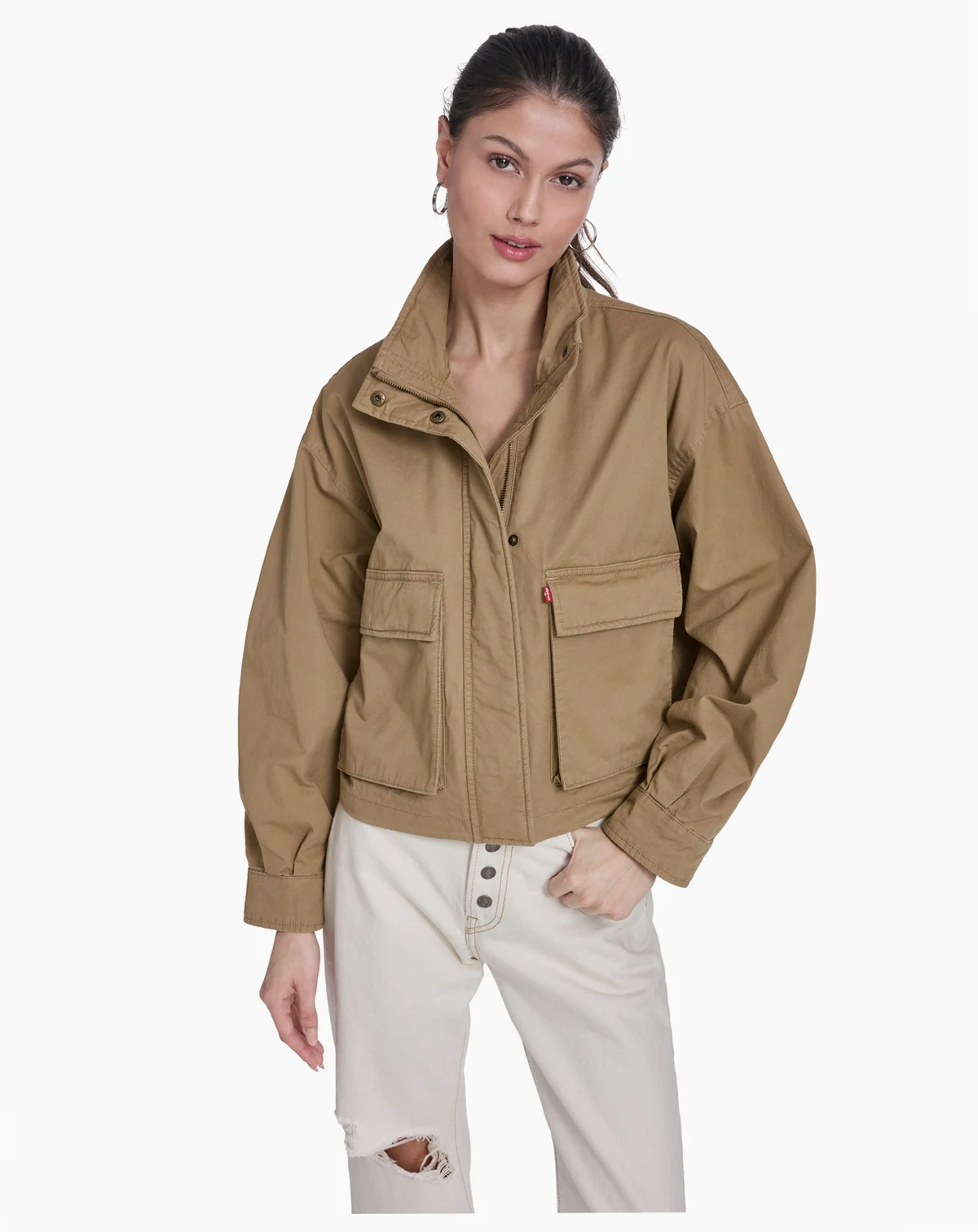 Women's Stand Collar Zipper Jacket