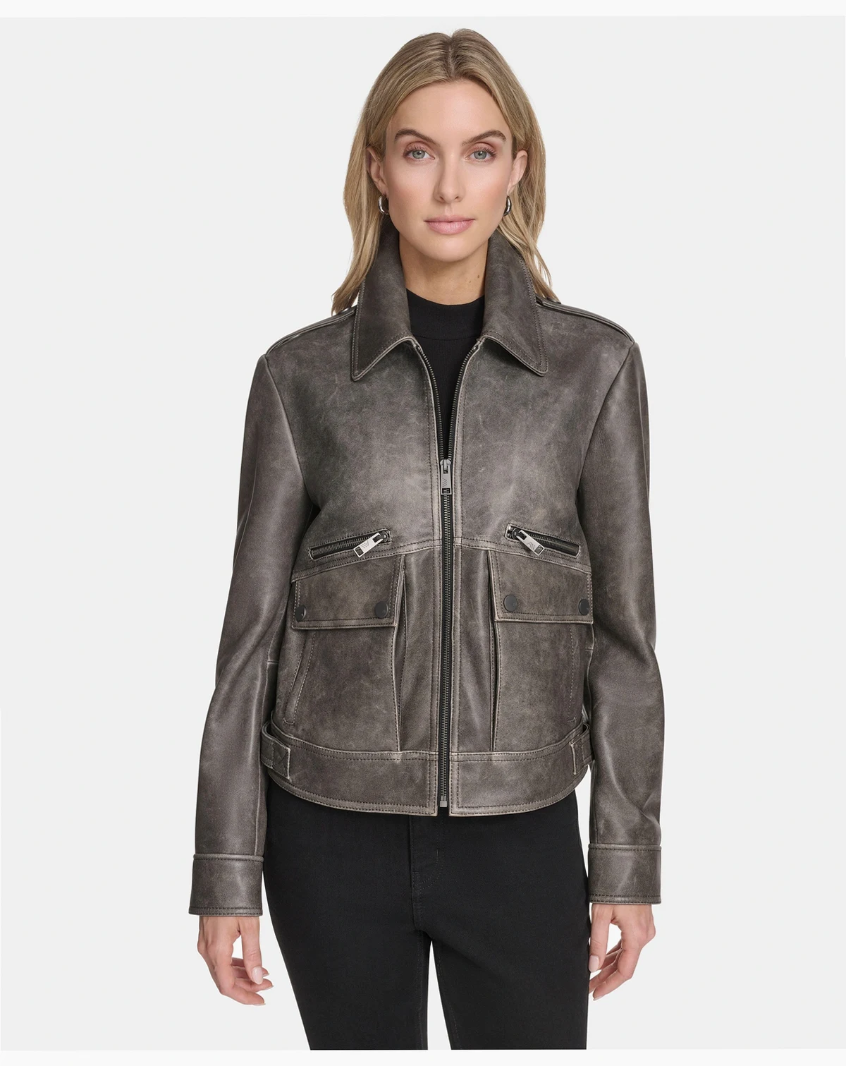 Women's Addis Aviator Leather Jacket