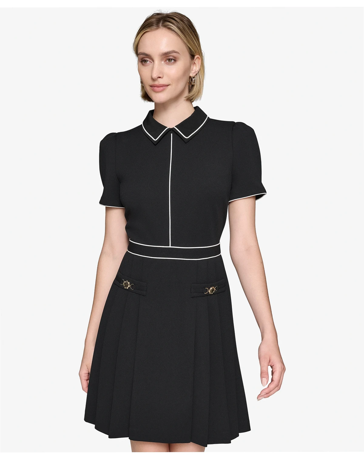 Women's Pleated-Skirt Dress