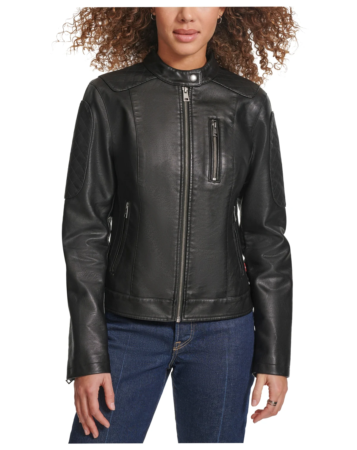 Women's Faux Leather Biker Jacket