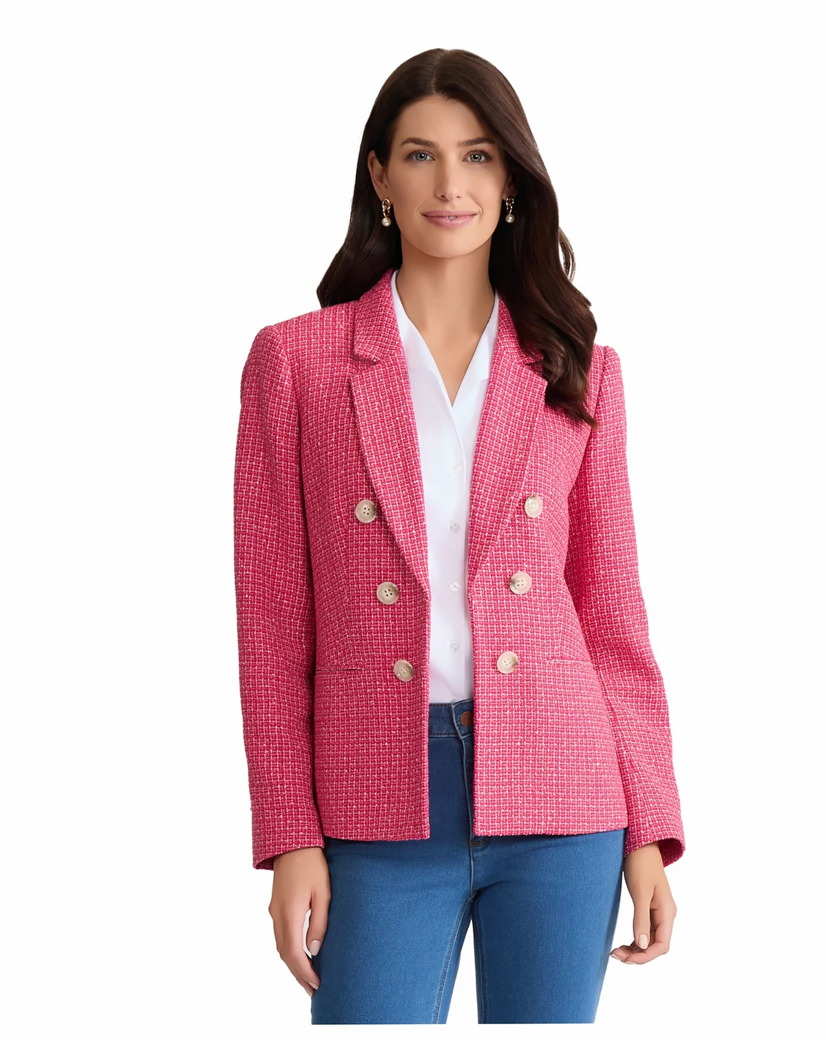 Women's Double-Breasted Collared Jacket