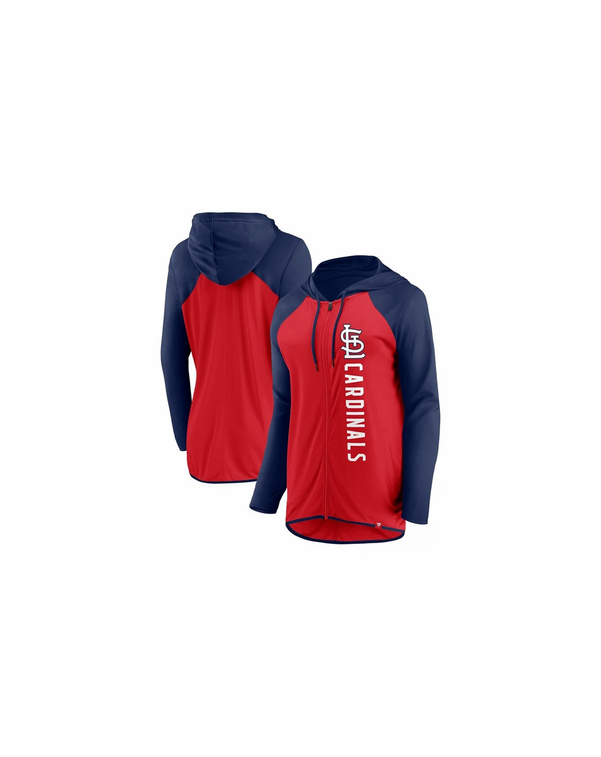 Women's Red/Navy St. Louis Cardinals Forever Fan Full-Zip Hoodie Jacket