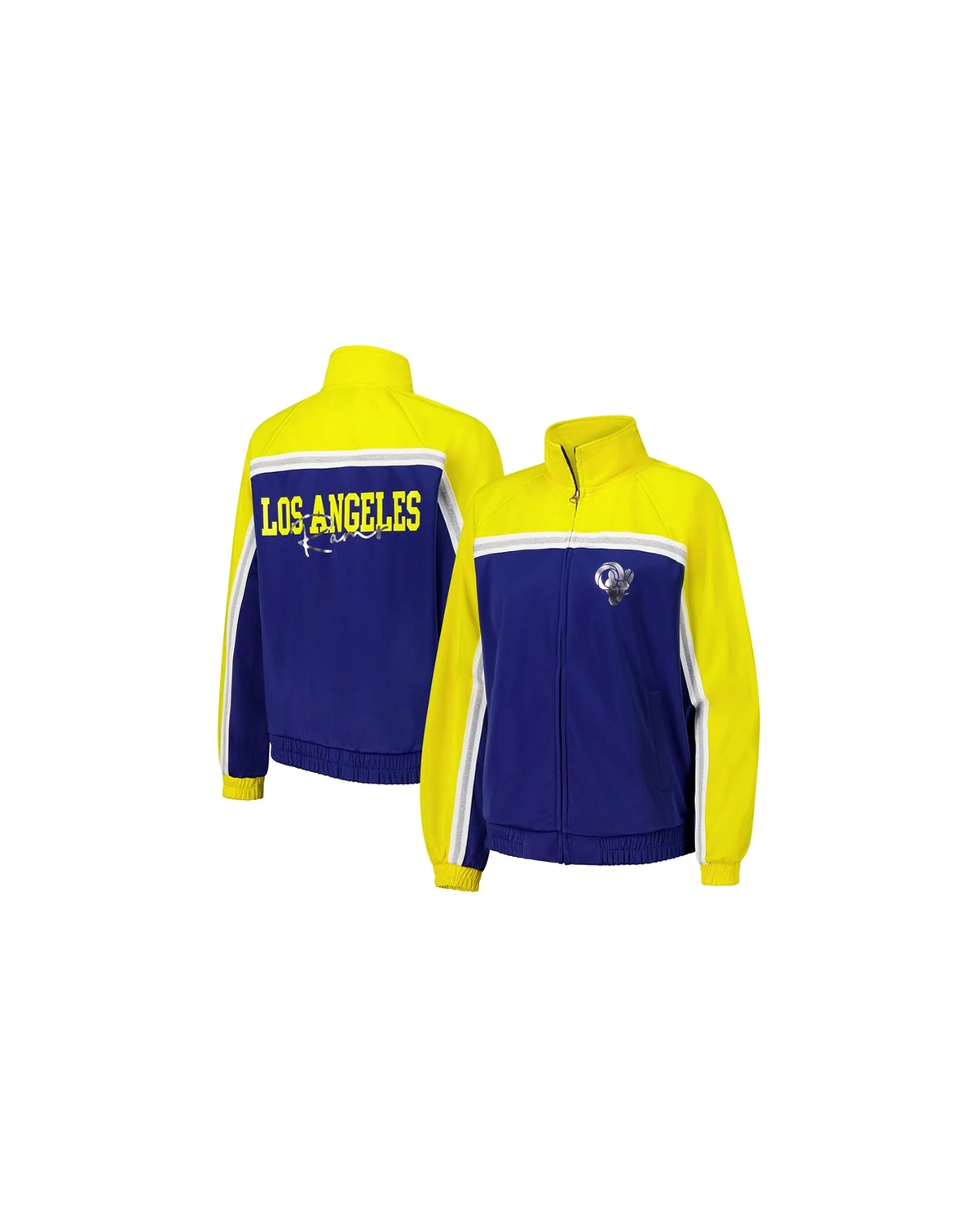 Women's Royal Los Angeles Rams Post Game Full-Zip Track Jacket