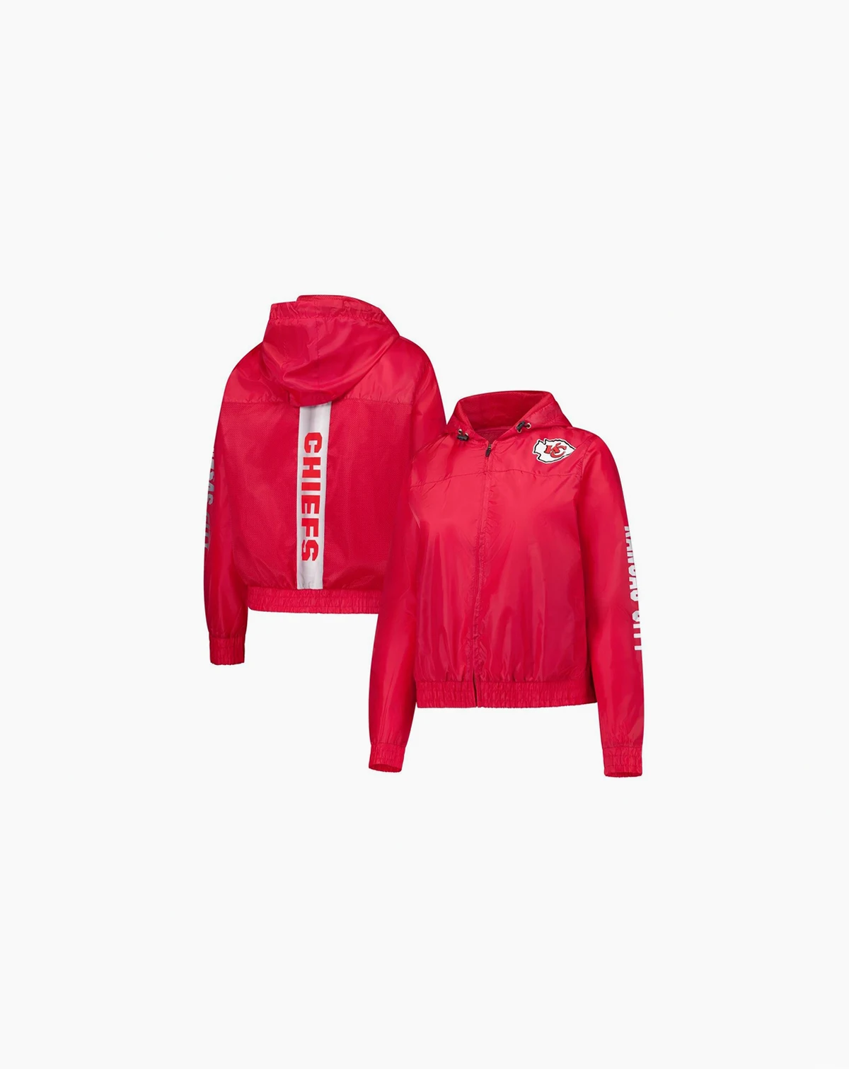 Women's Red Kansas City Chiefs Full Zip Hoodie Jacket
