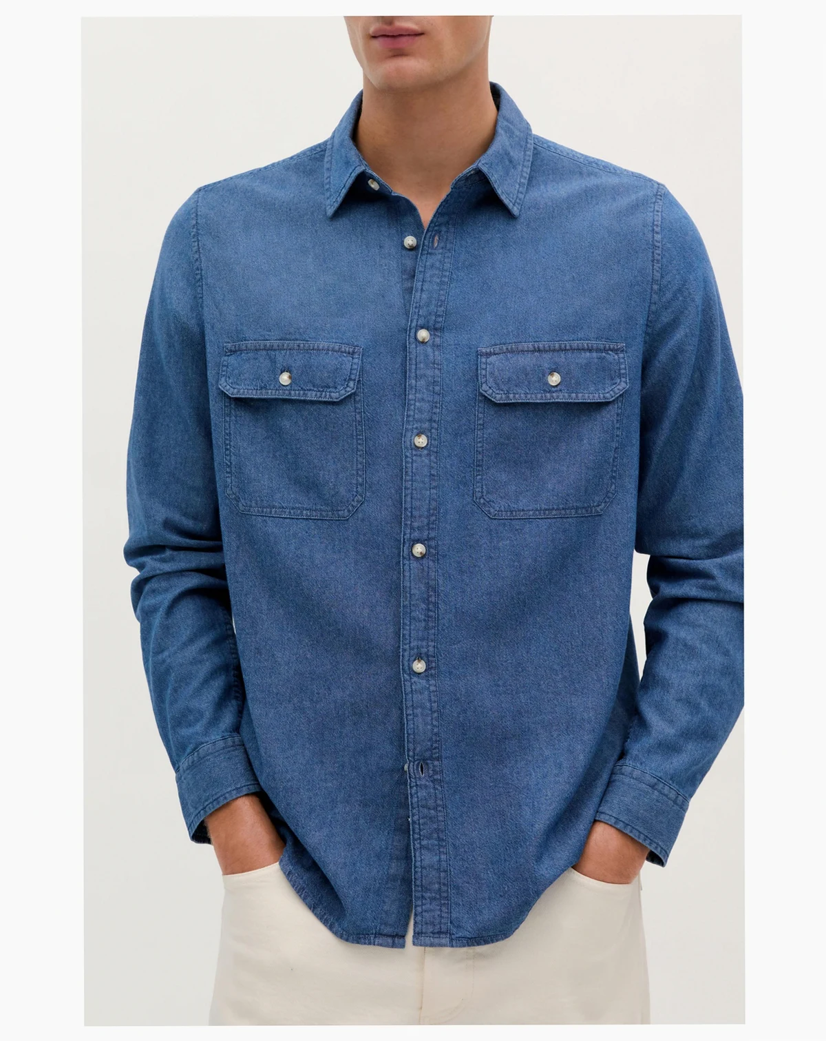 Men's Coastal Denim Pockets Shirt