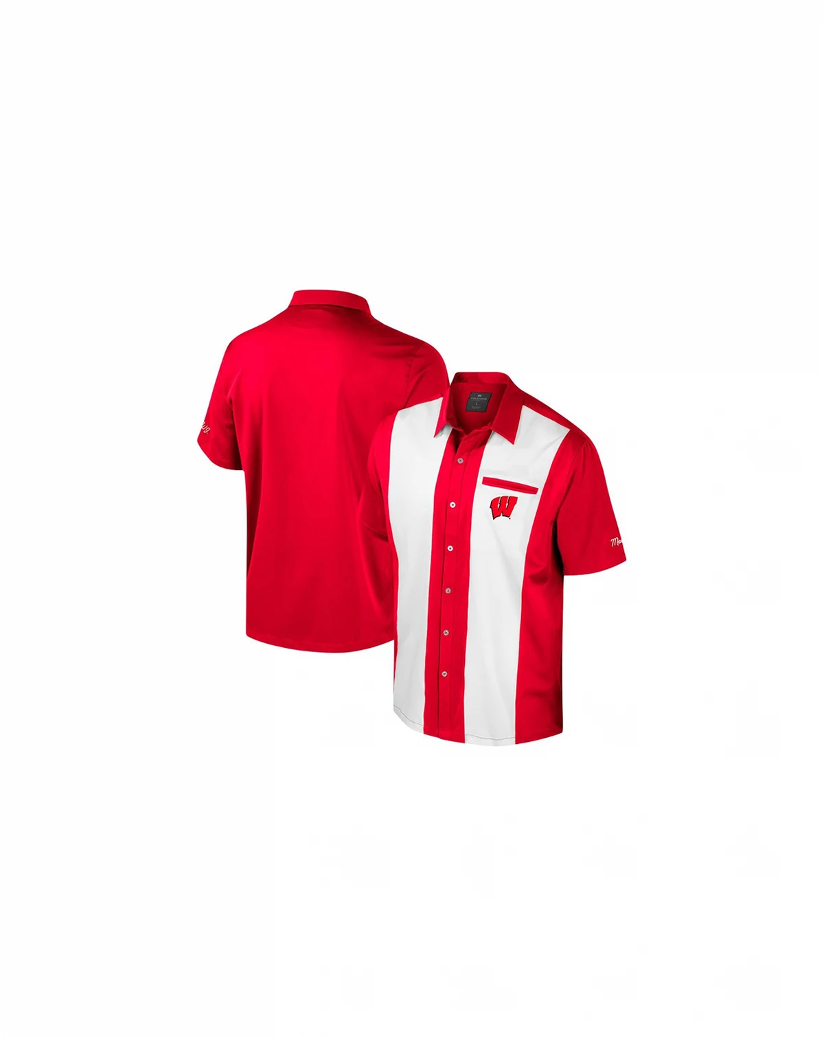 Men's Red Wisconsin Badgers Strike Bowling Button-Up Shirt