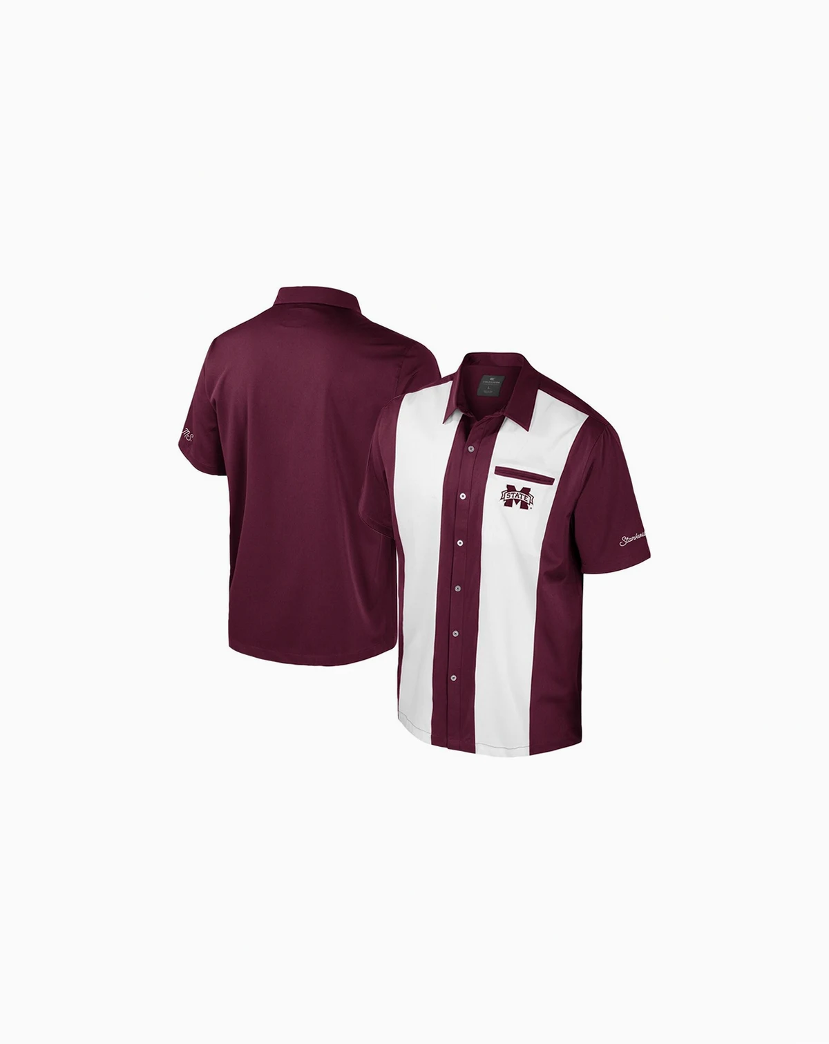 Men's Maroon Mississippi State Bulldogs Strike Bowling Button-Up Shirt