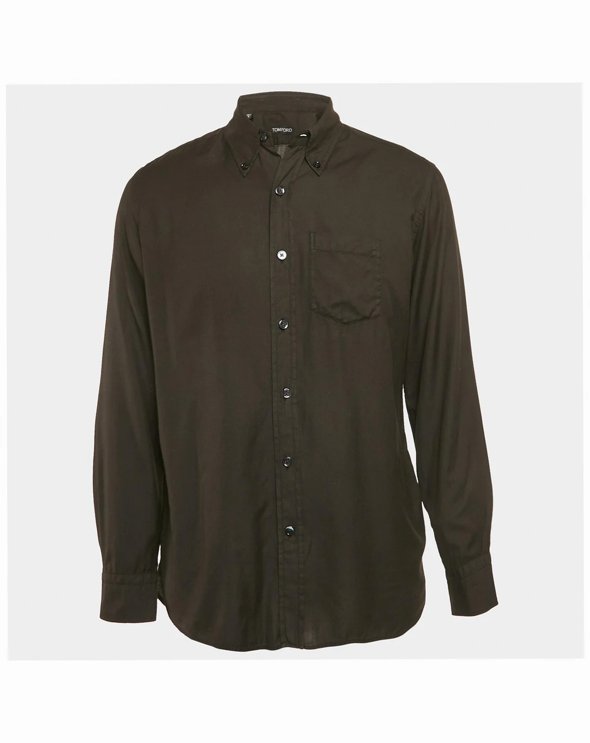 Men's Black Cotton Long Sleeve Shirt