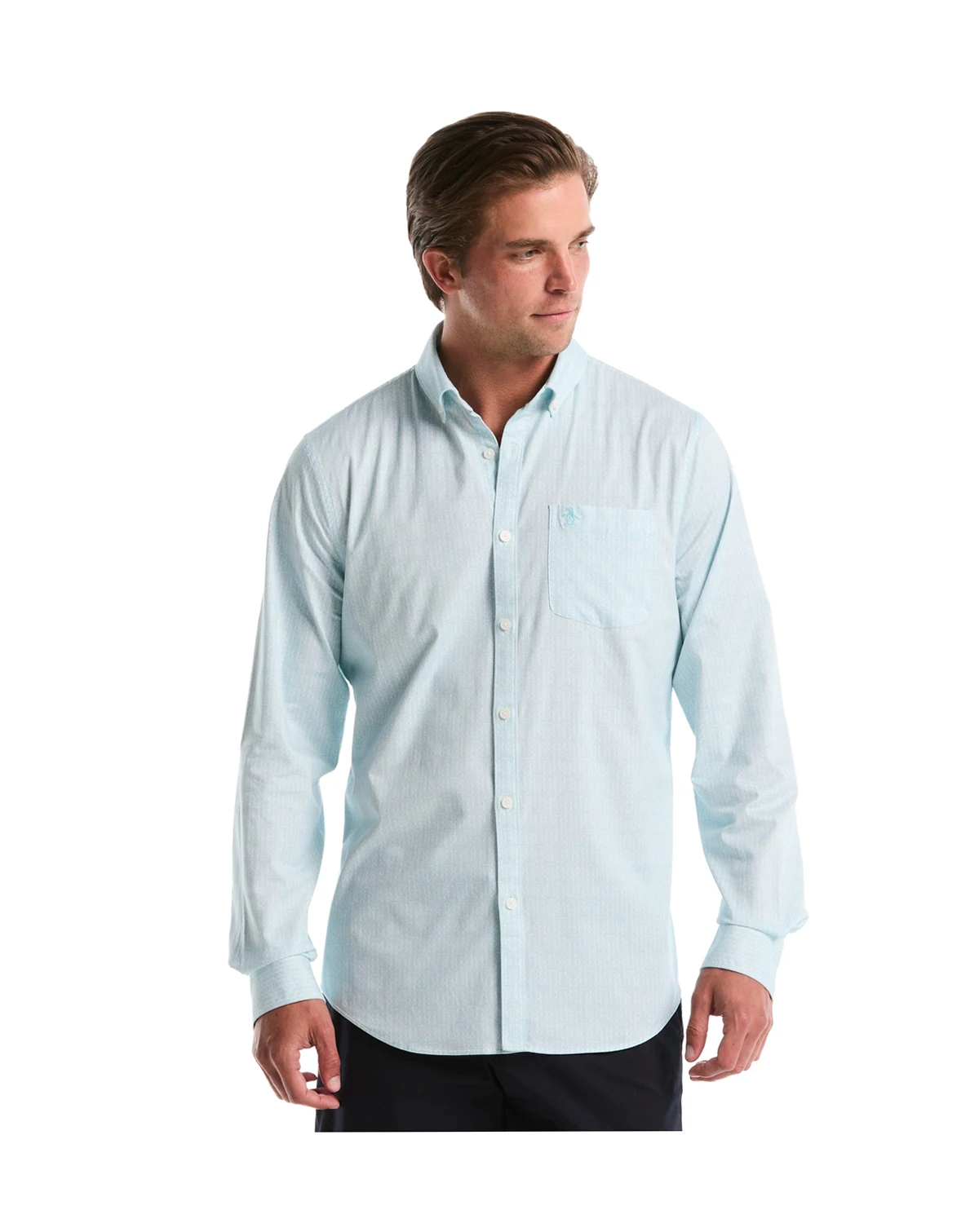 Men's Croquet Print Collared Shirt