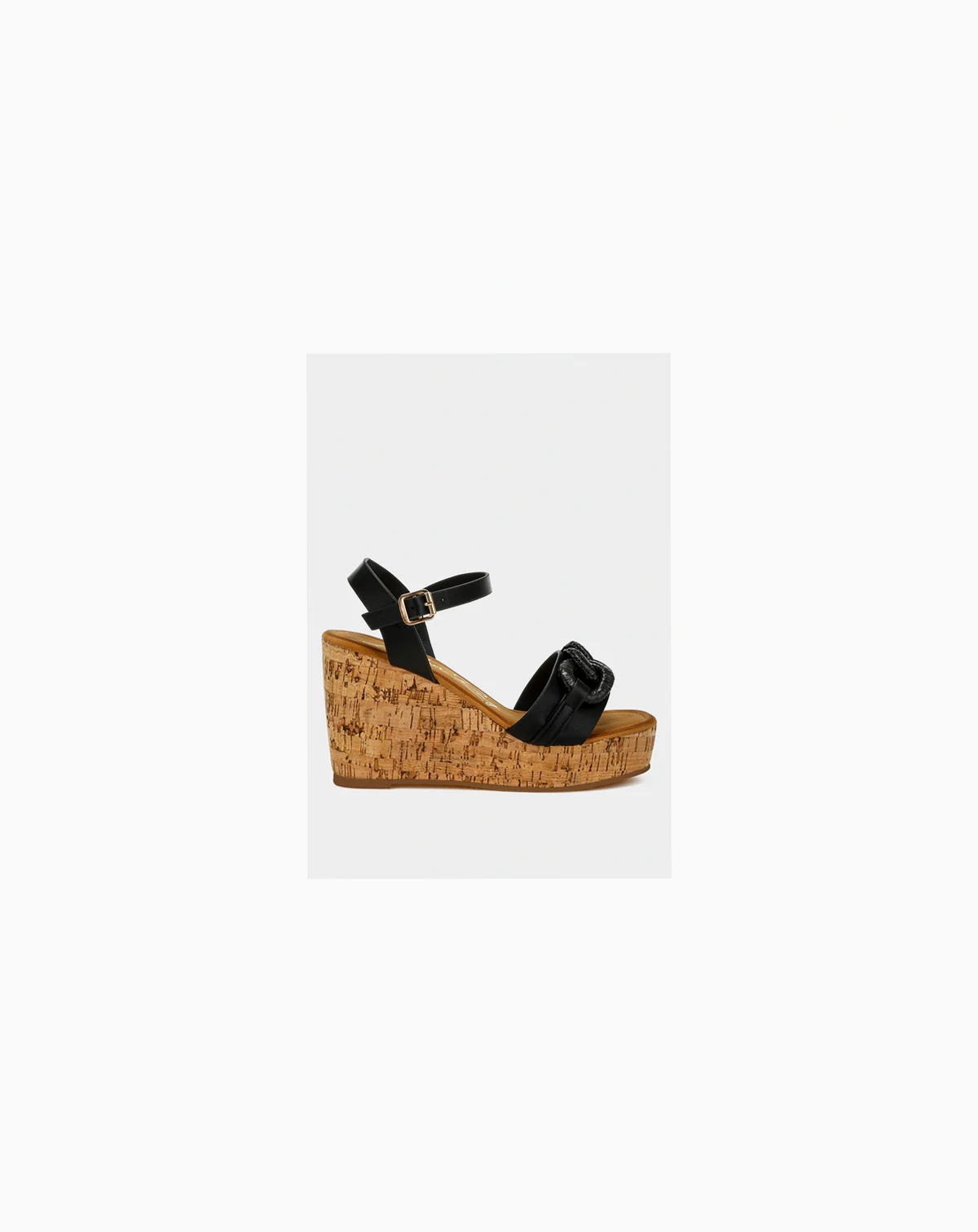 Womens Emelda Chain Link Detail Wedge Sandals