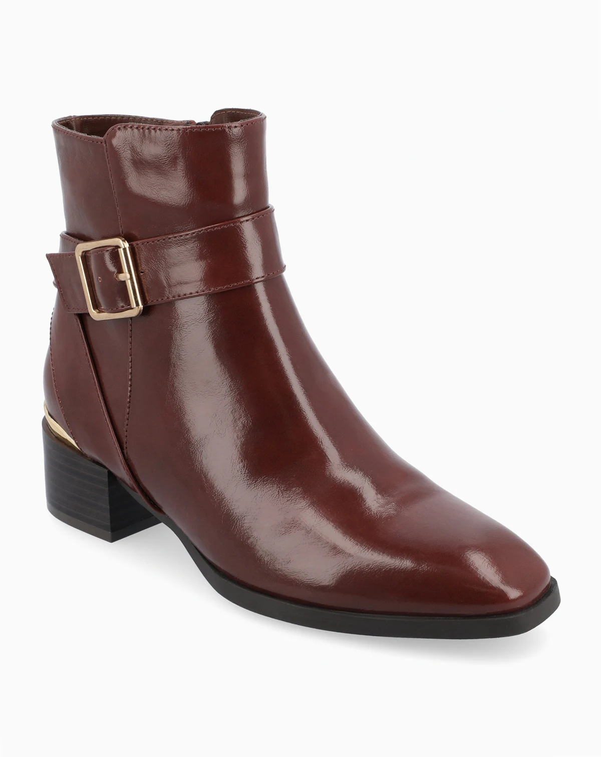 Women's Elley Buckle Strap Block Heel Booties