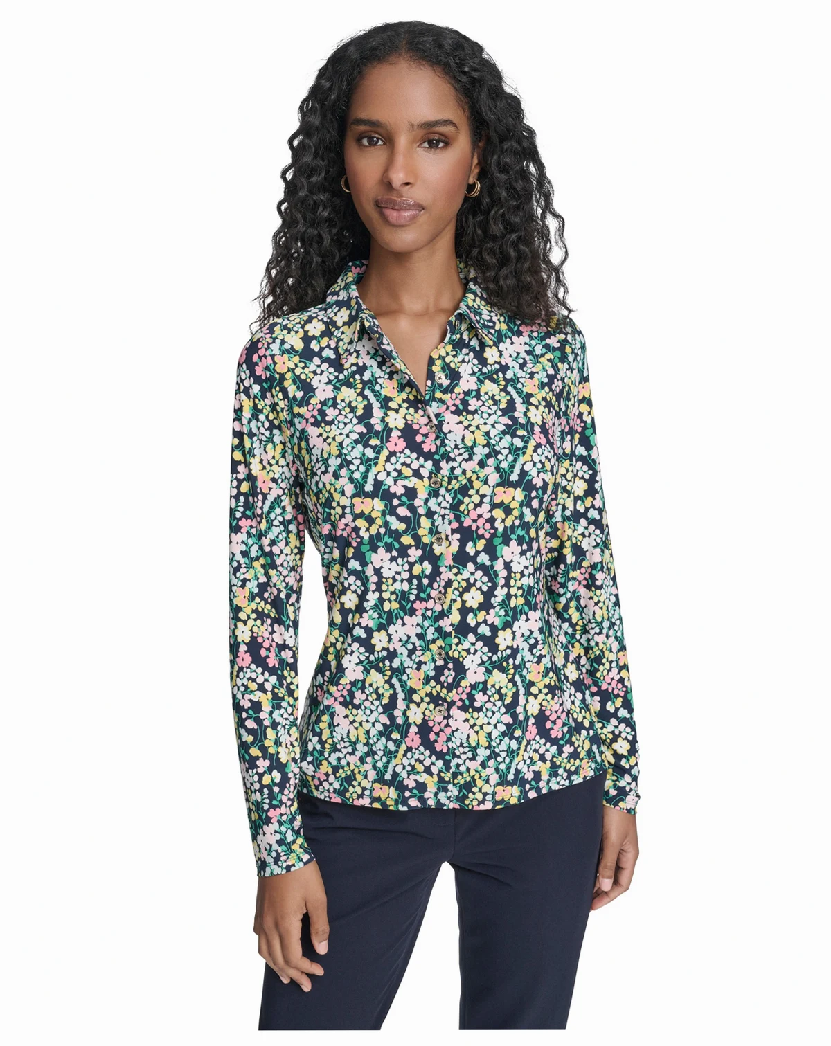 Women's Floral Long-Sleeve Shirt