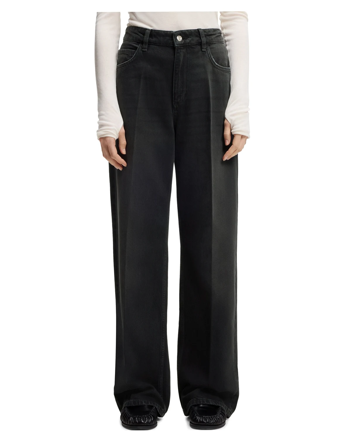 BOSS by Women's Rigid Denim Boyfriend-Fit Jeans