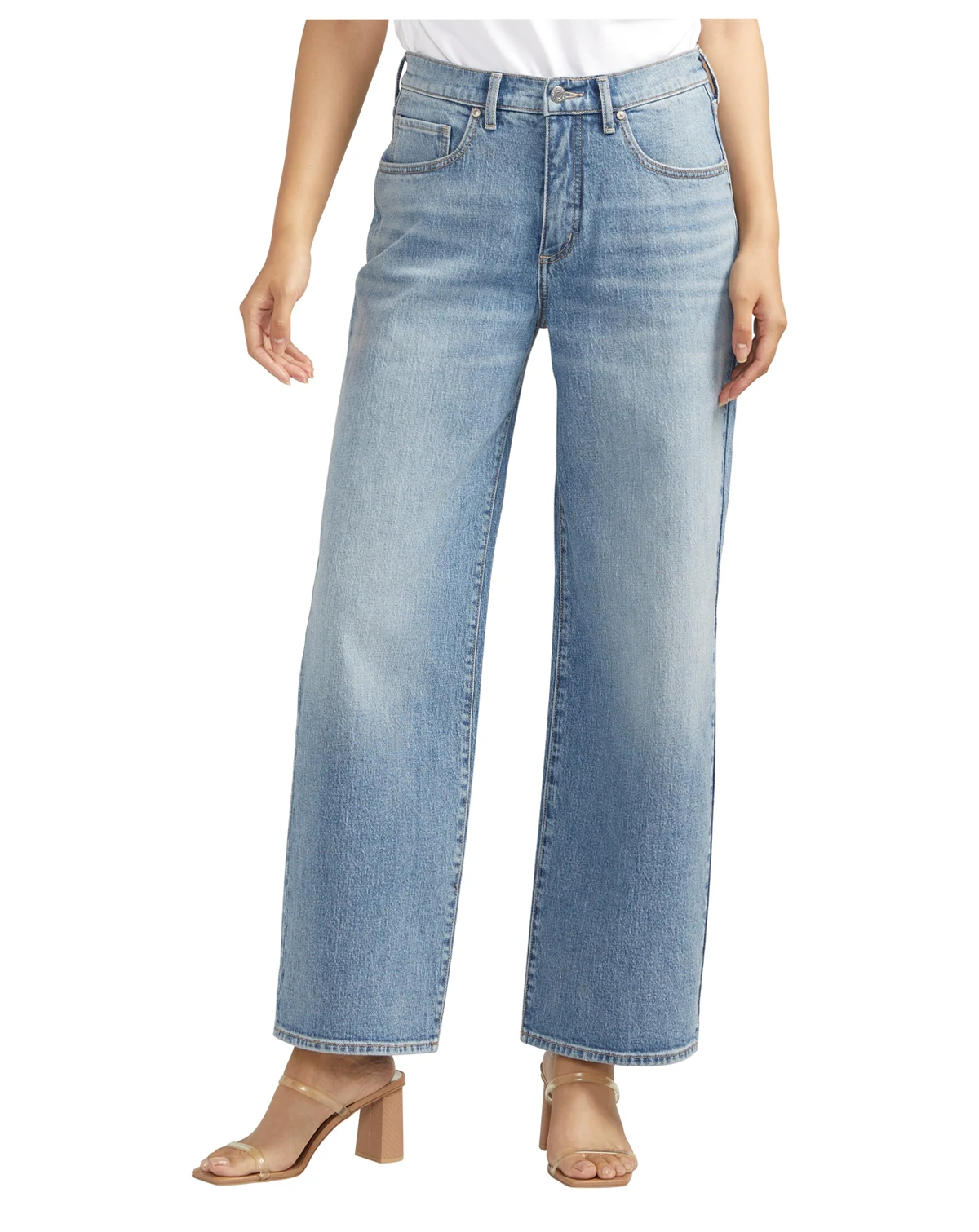 The Slouchy Straight Mid Rise Jeans