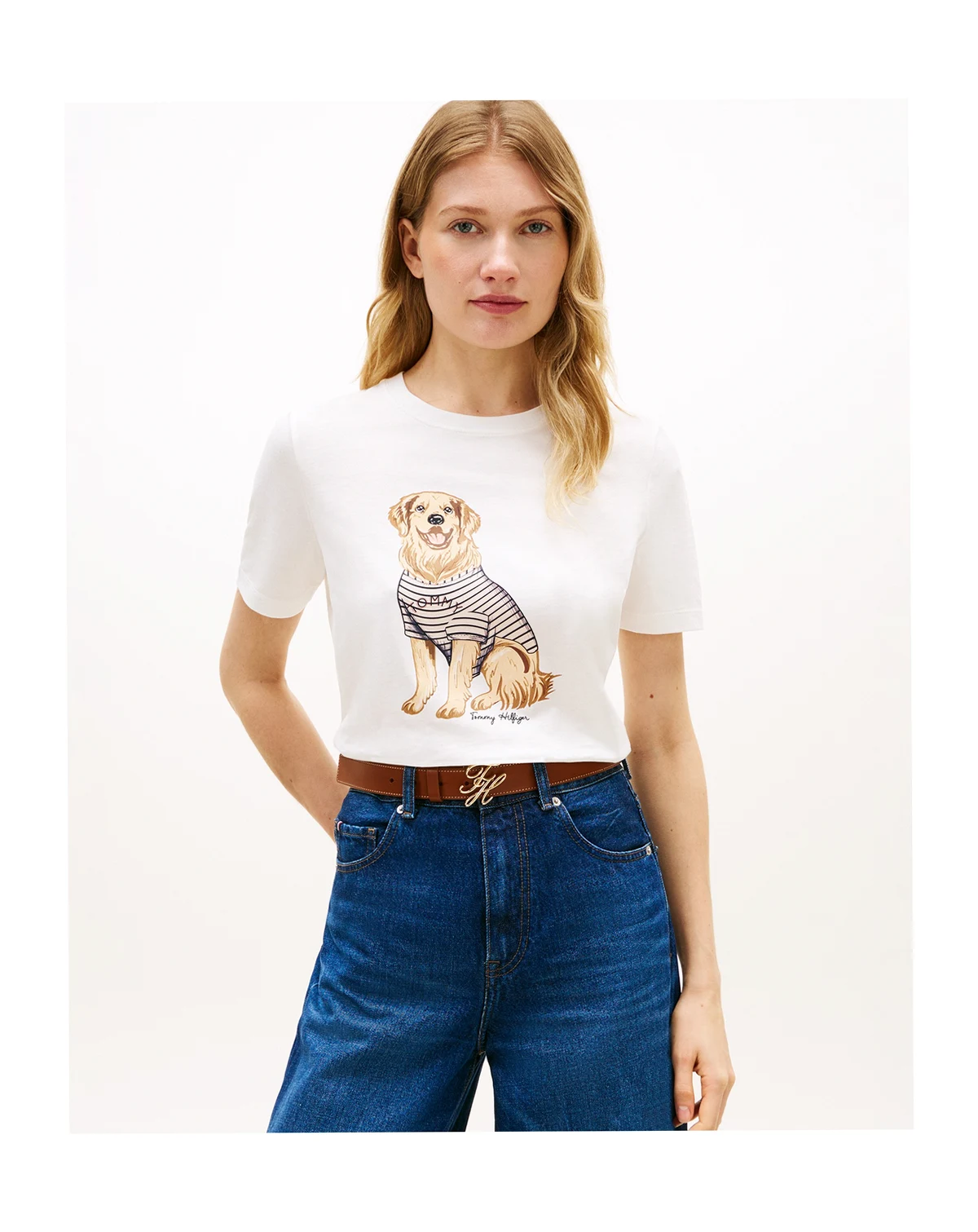 Women's Graphic Dog Print T-Shirt
