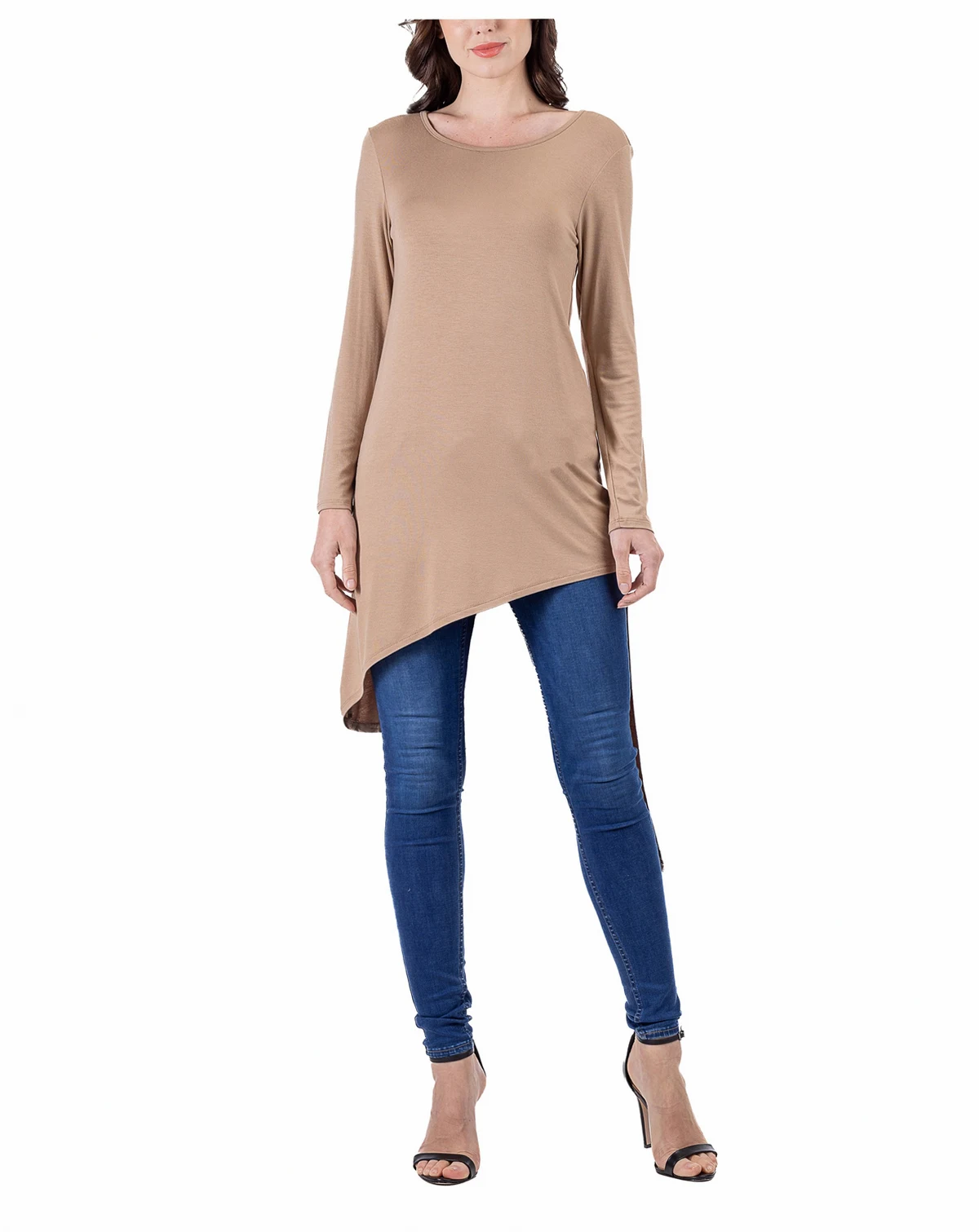 Women's Long Sleeve Knee Length Tunic Top