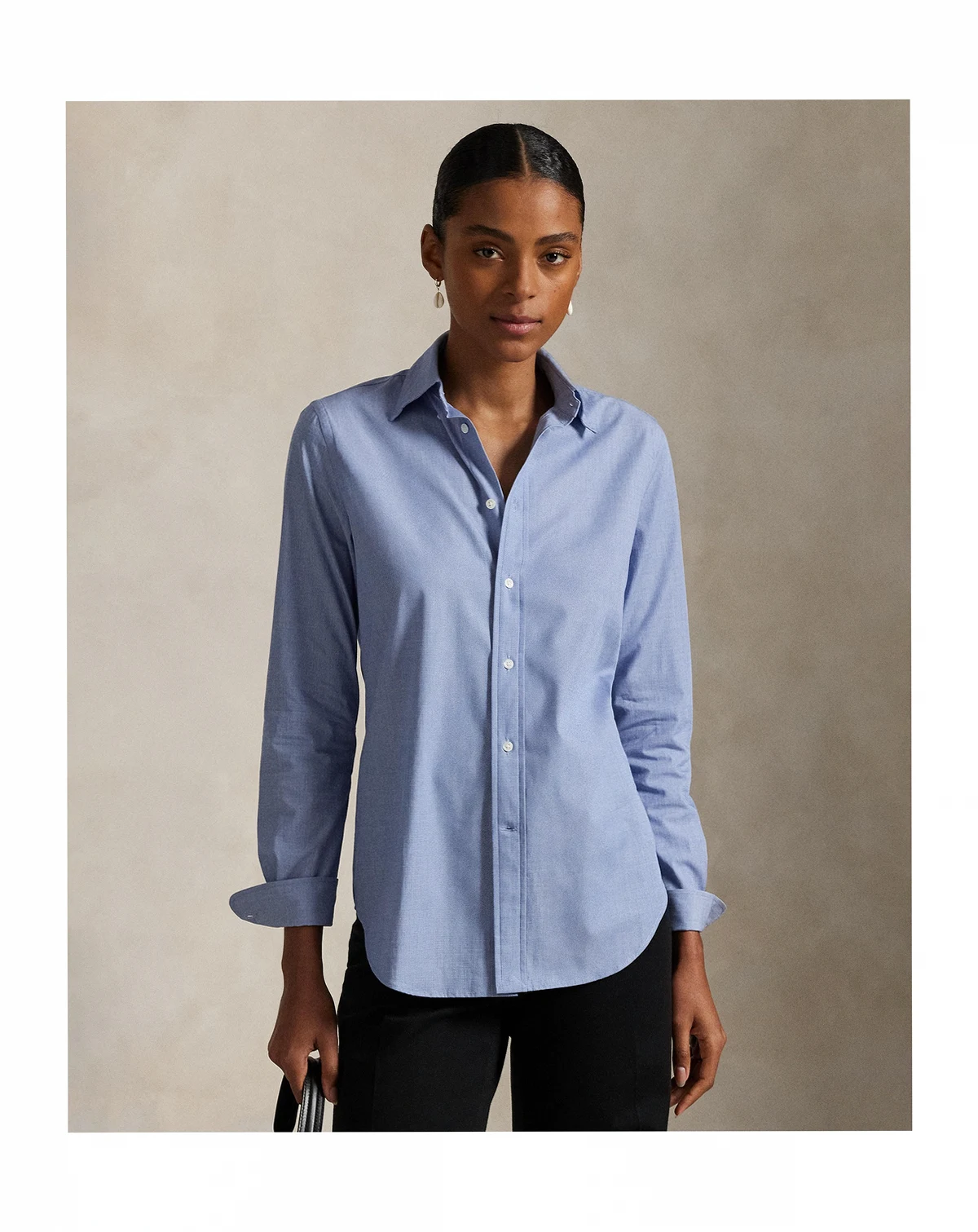 Women's End-On-End Stretch Slim Fit Cotton Shirt
