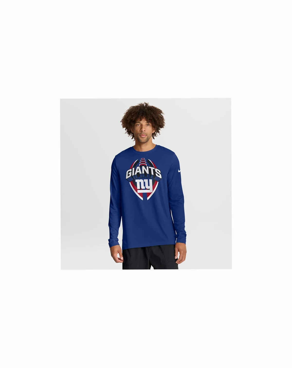 Men's Royal New York Giants Primetime Legend Icon Performance Long Sleeve T-Shirt