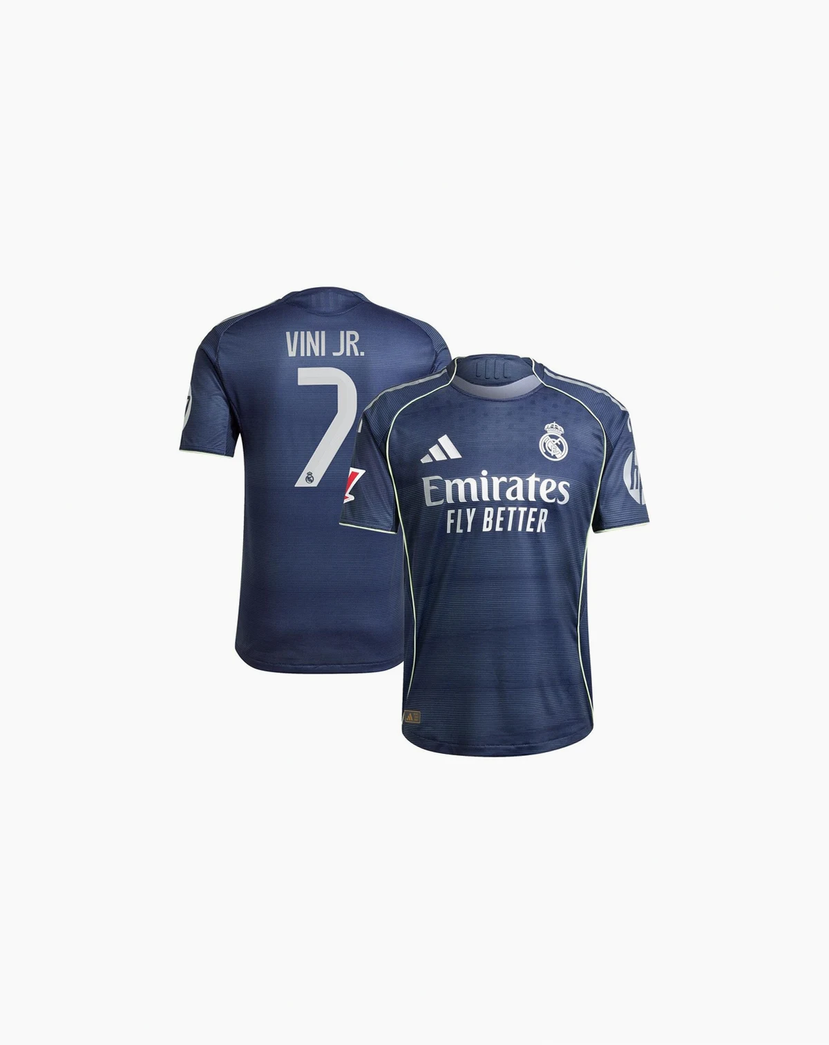 Men's Vini Jr. Blue Real Madrid 2025/26 Away Authentic Player Jersey