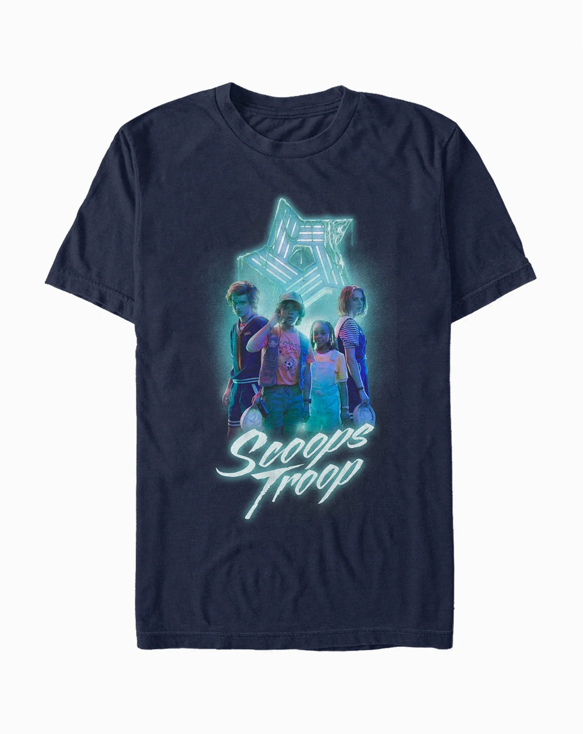 Men's Stranger Things Scoops Troop Portrait Short Sleeve T-Shirt