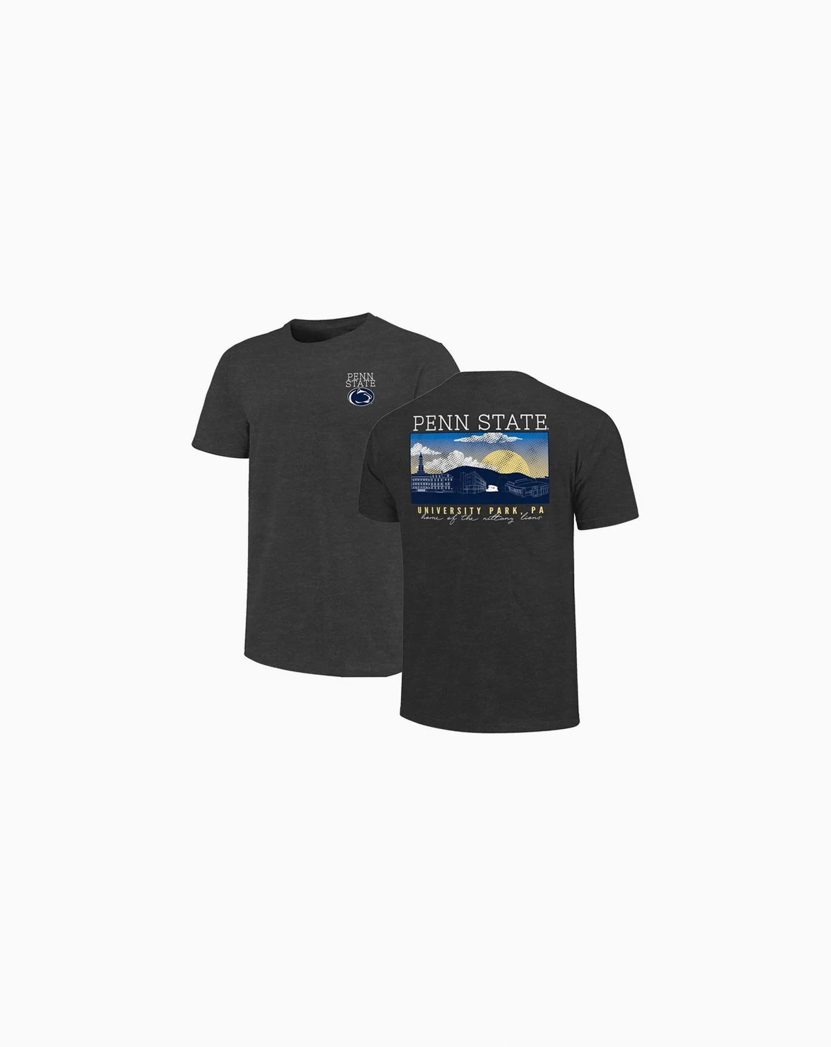 Men's Heather Charcoal Penn State Nittany Lions Big Tall Campus Scene Core T-Shirt