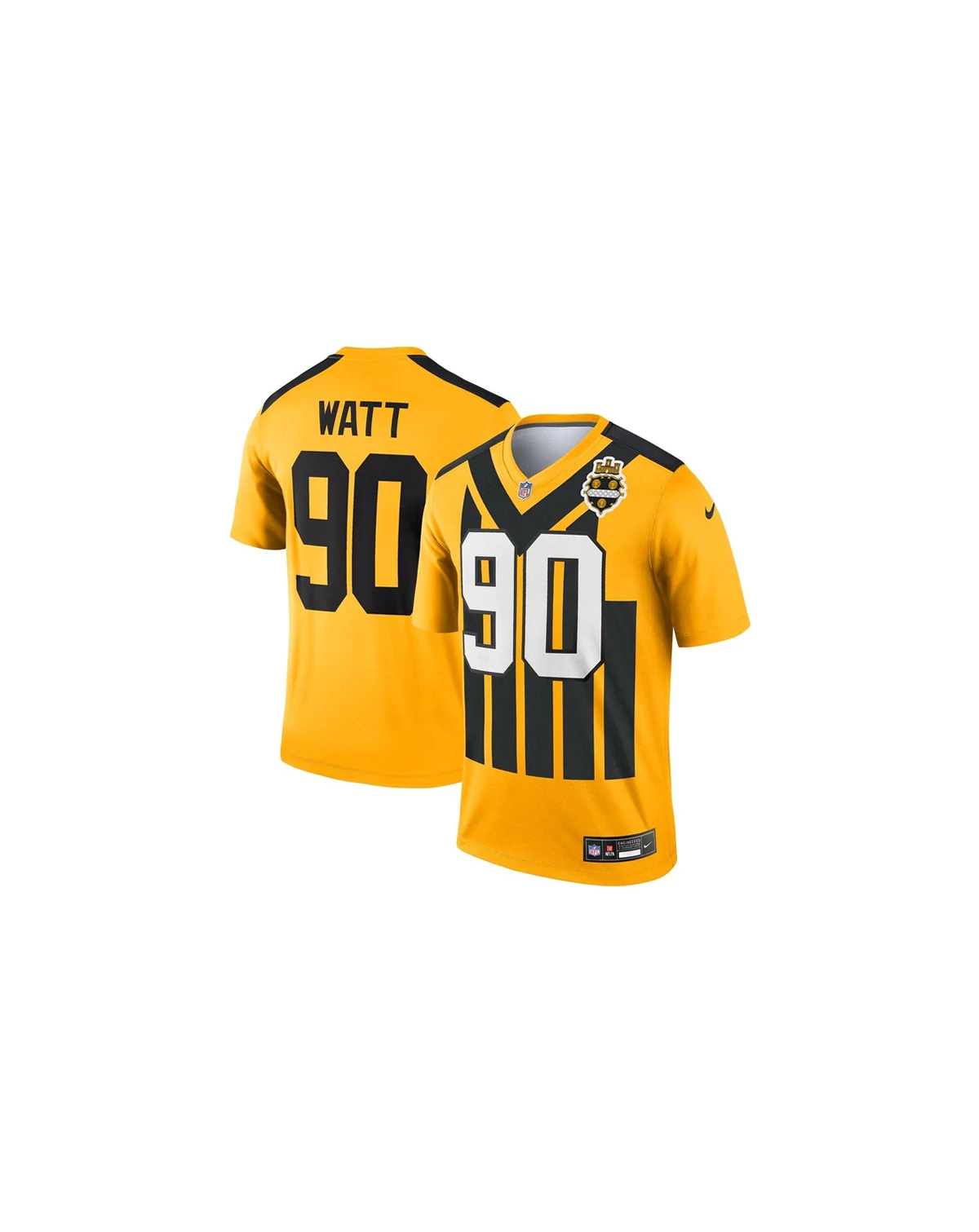 Men's T.J. Watt Gold Pittsburgh Steelers Alternate 1933 Throwback Legend Player Performance Jersey