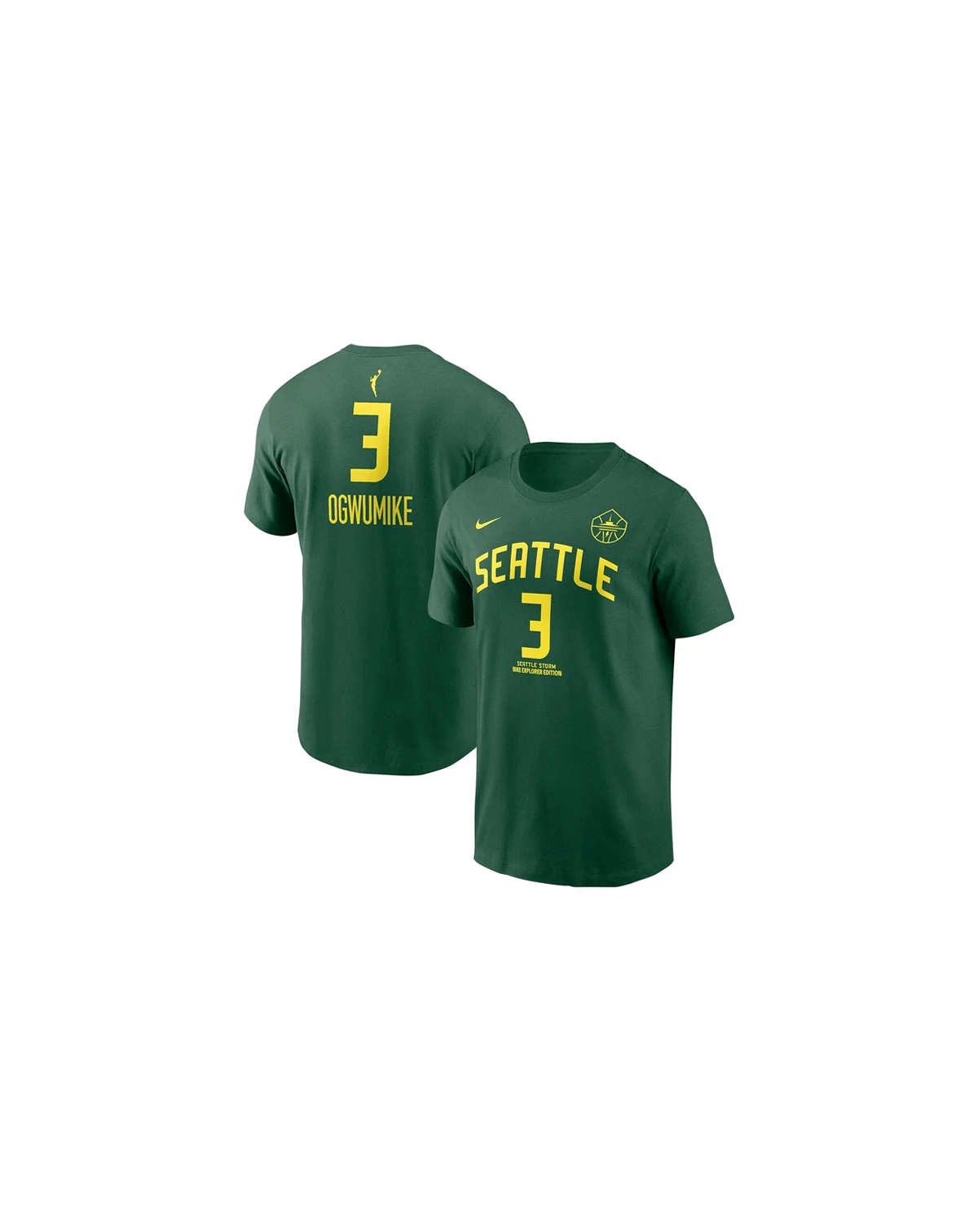 Men's and Women's Nneka Ogwumike Green Seattle Storm Explorer Edition Name Number T-Shirt