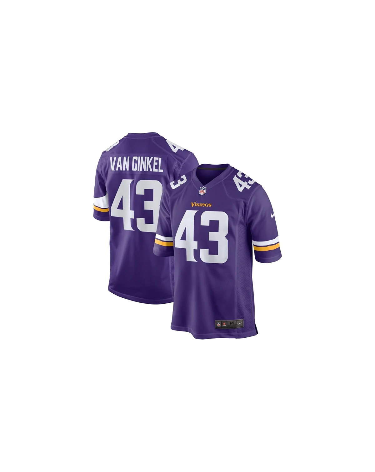 Men's Andrew Van Ginkel Purple Minnesota Vikings Team Game Jersey