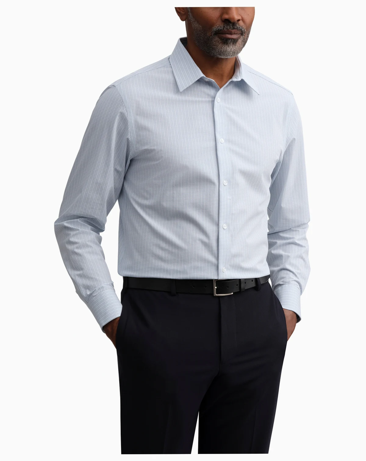 Men's Multi Stretch Spread Collar Dress Shirt