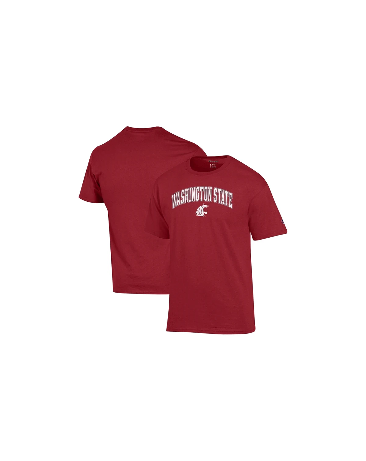 Men's Crimson Washington State Cougars Arch Over Logo T-Shirt