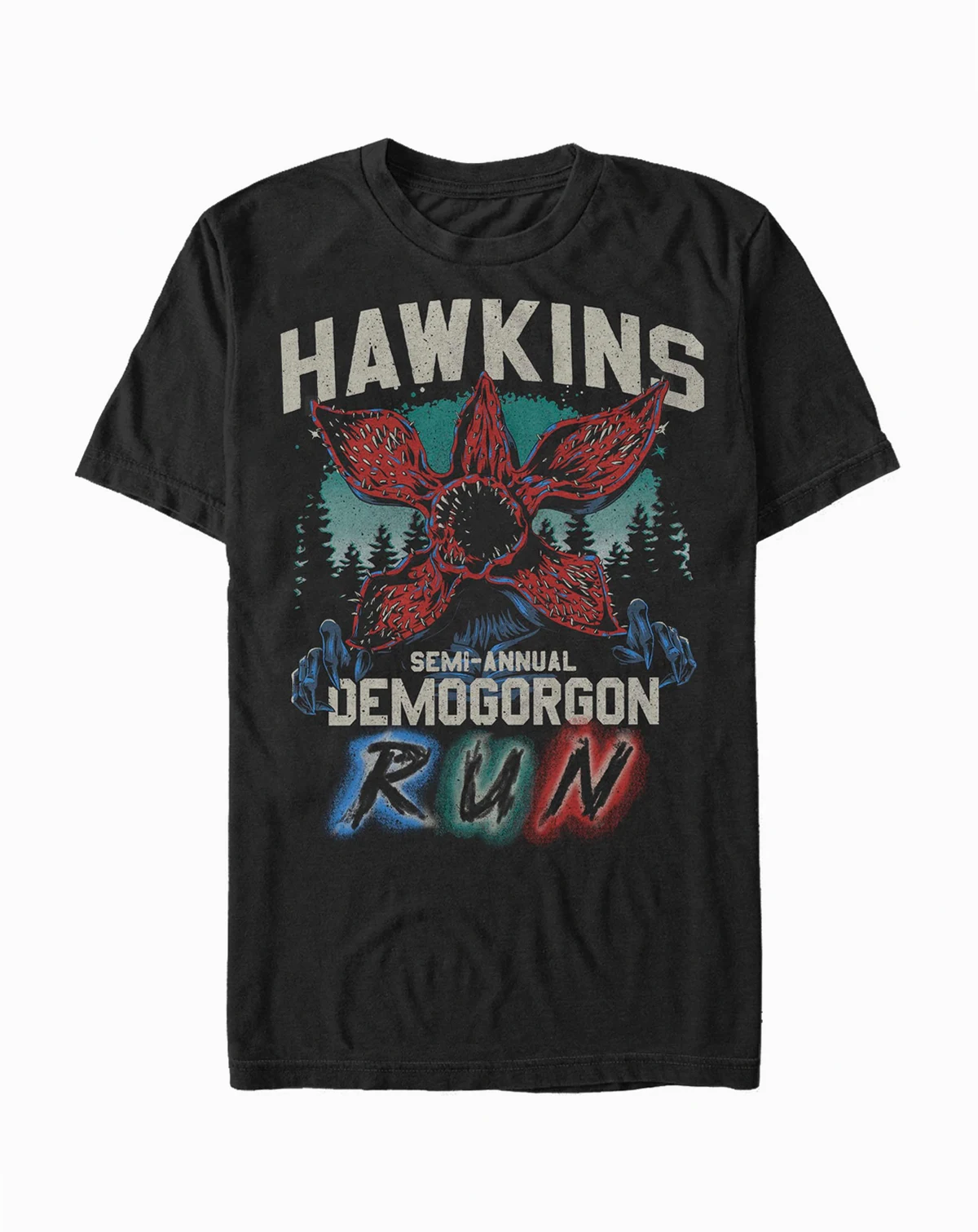 Men's Stranger Things Hawkins Runner Short Sleeve T-shirt