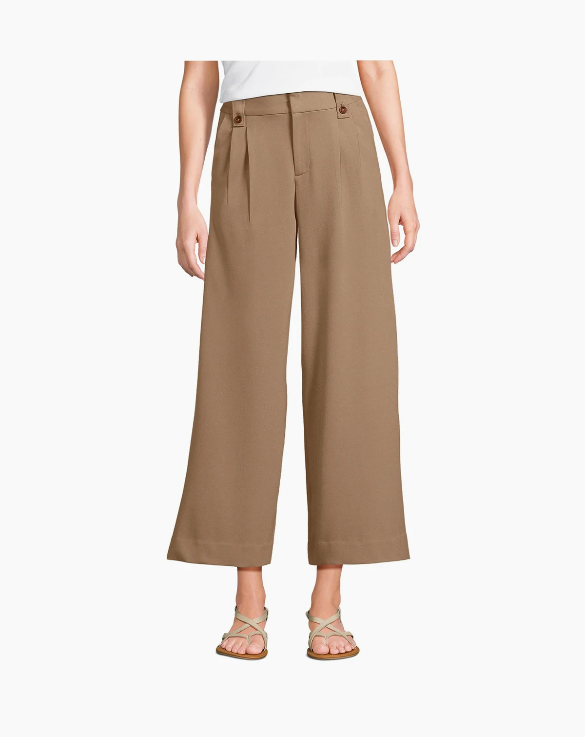 Women's Soft Polish High Rise Wide Leg Crop Pants