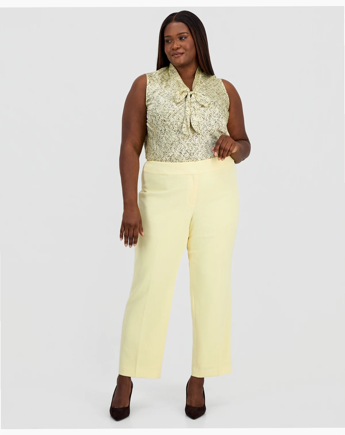Plus Size Core Julia Stretch Mid-Rise Straight-Leg Pants