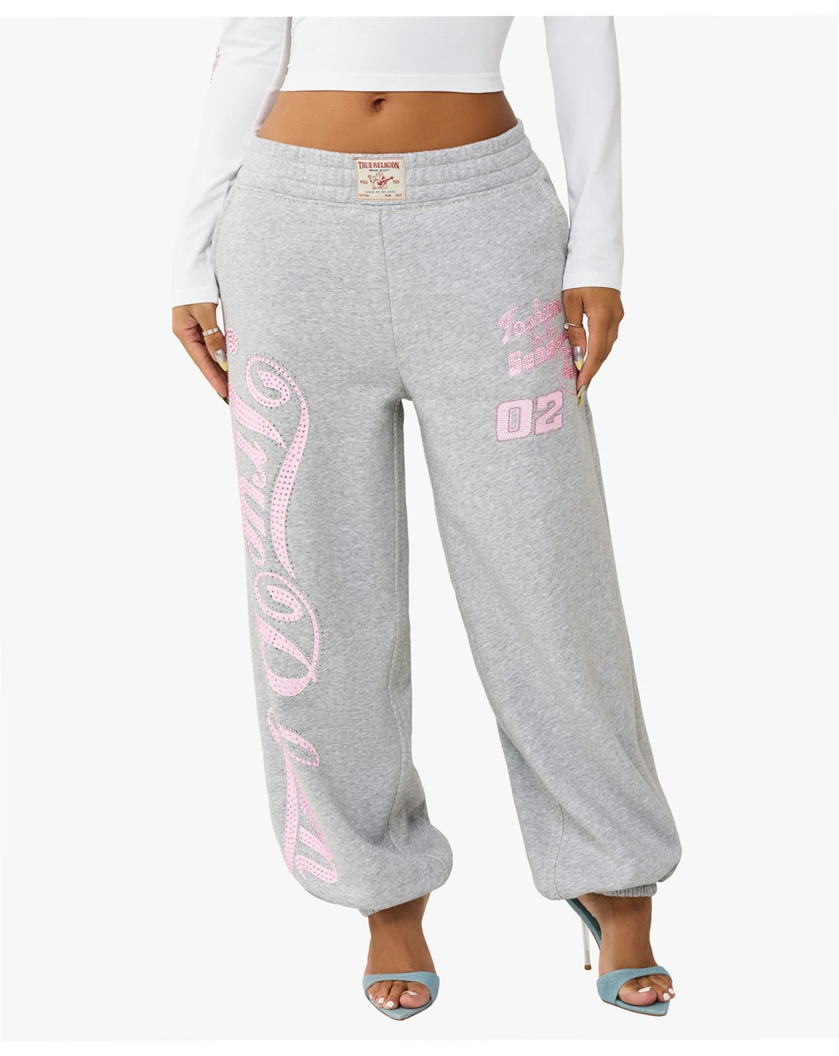 Women's Big T Crystal Baggy Jogger Pants