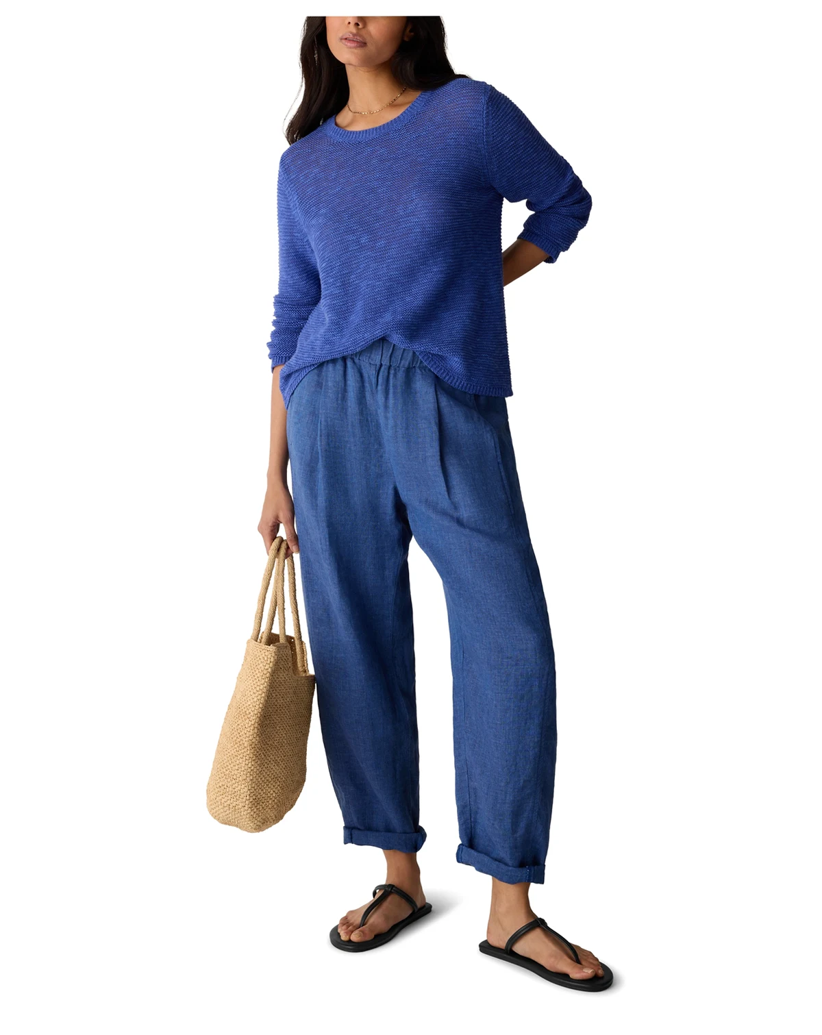 Women's High-Waisted Pull-On Ankle Pants, Regular & Plus Size