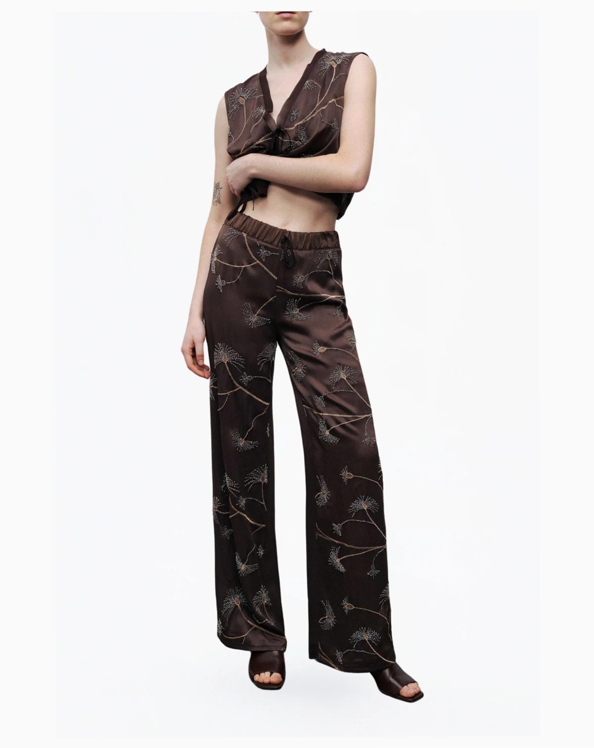 Women's Beaded Embroidered Pants