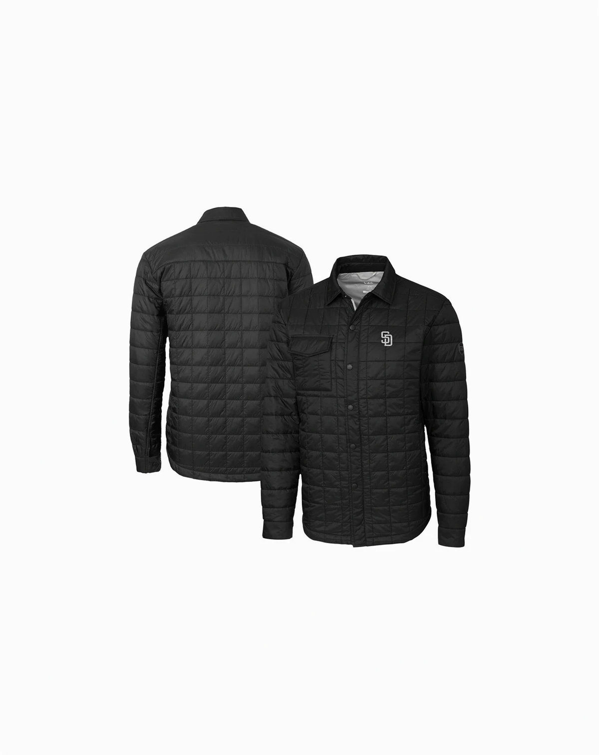 Men's Black San Diego Padres Rainier PrimaLoft Eco Insulated Quilted Full-Zip Shirt Jacket
